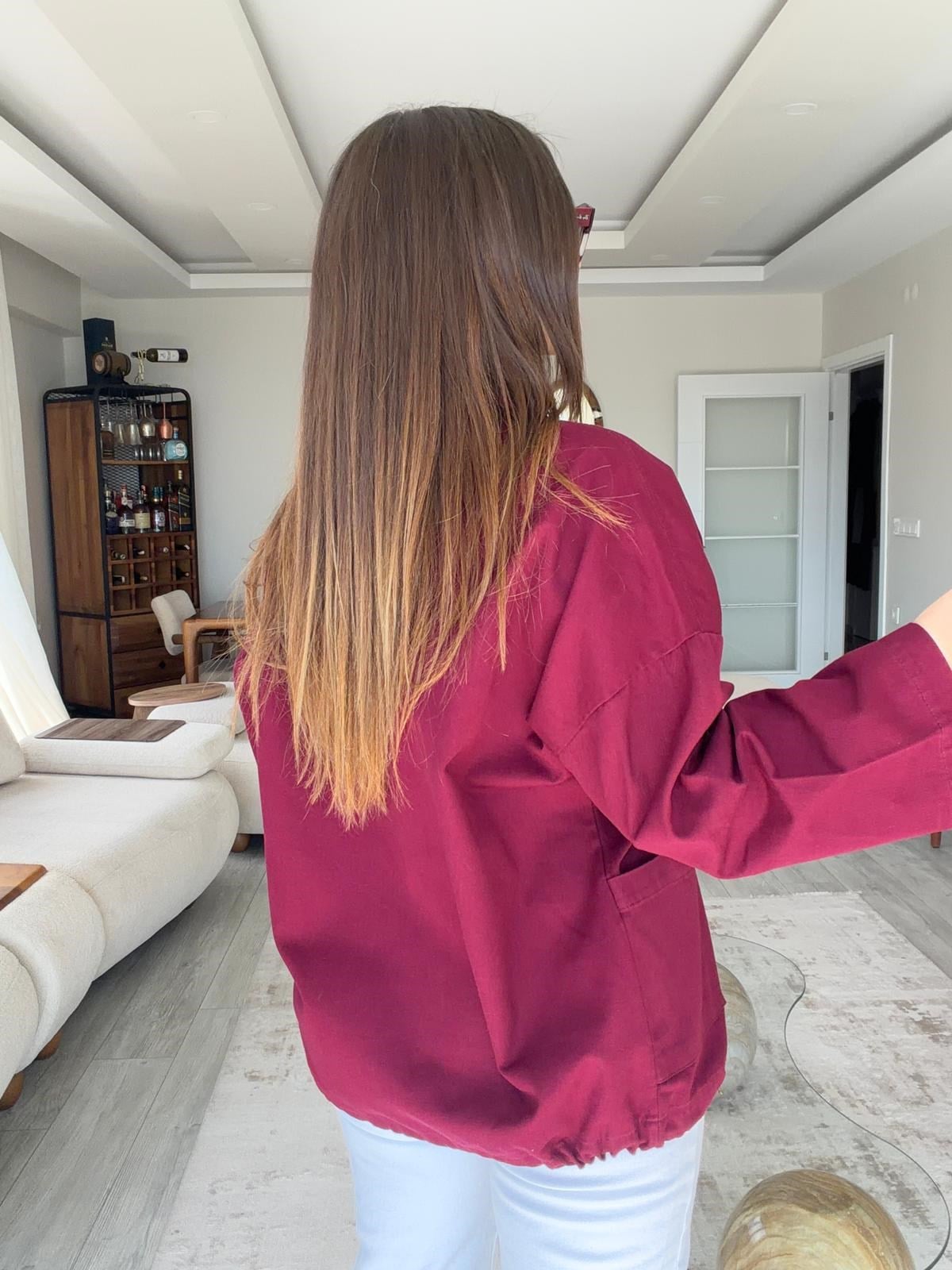 476 Owersize Ceket BORDO