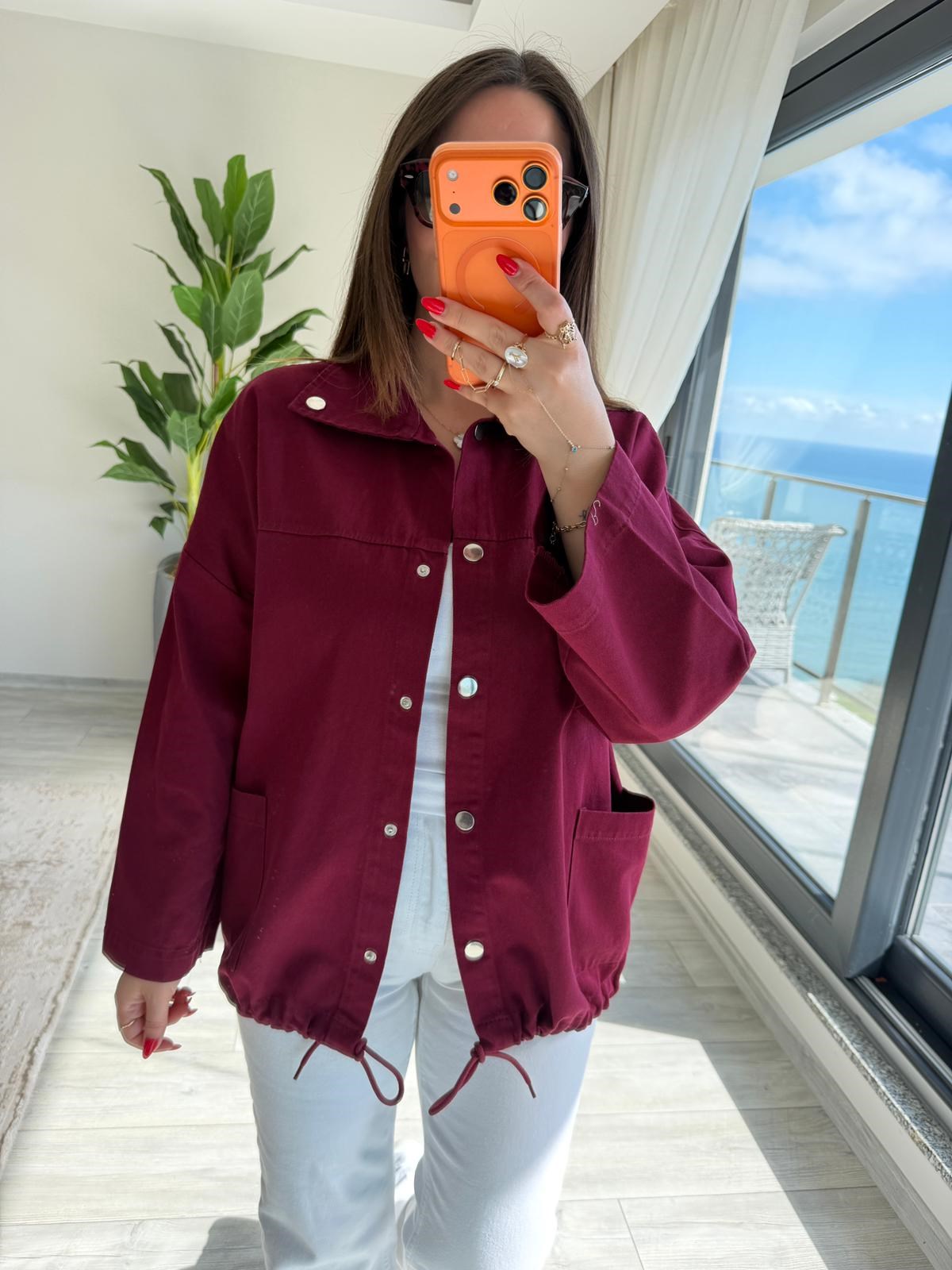 476 Owersize Ceket BORDO