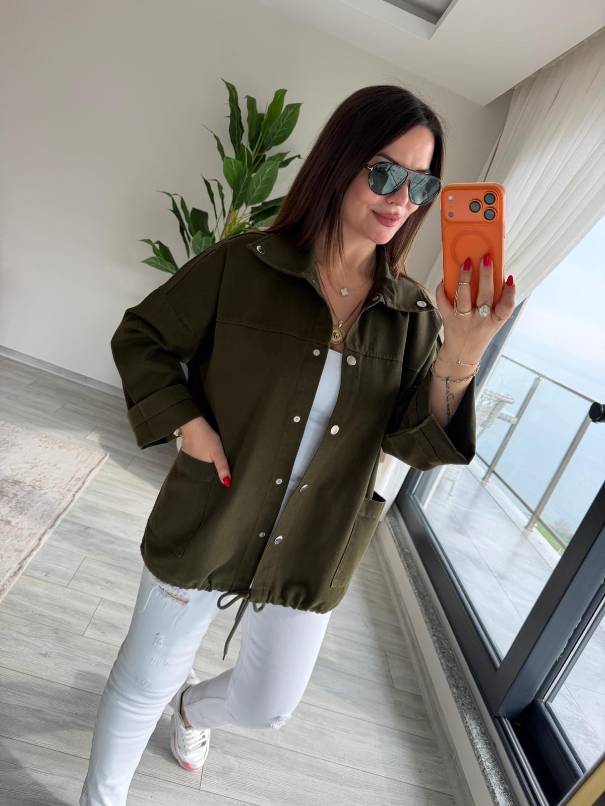476 Owersize Ceket HAKİ YEŞİL