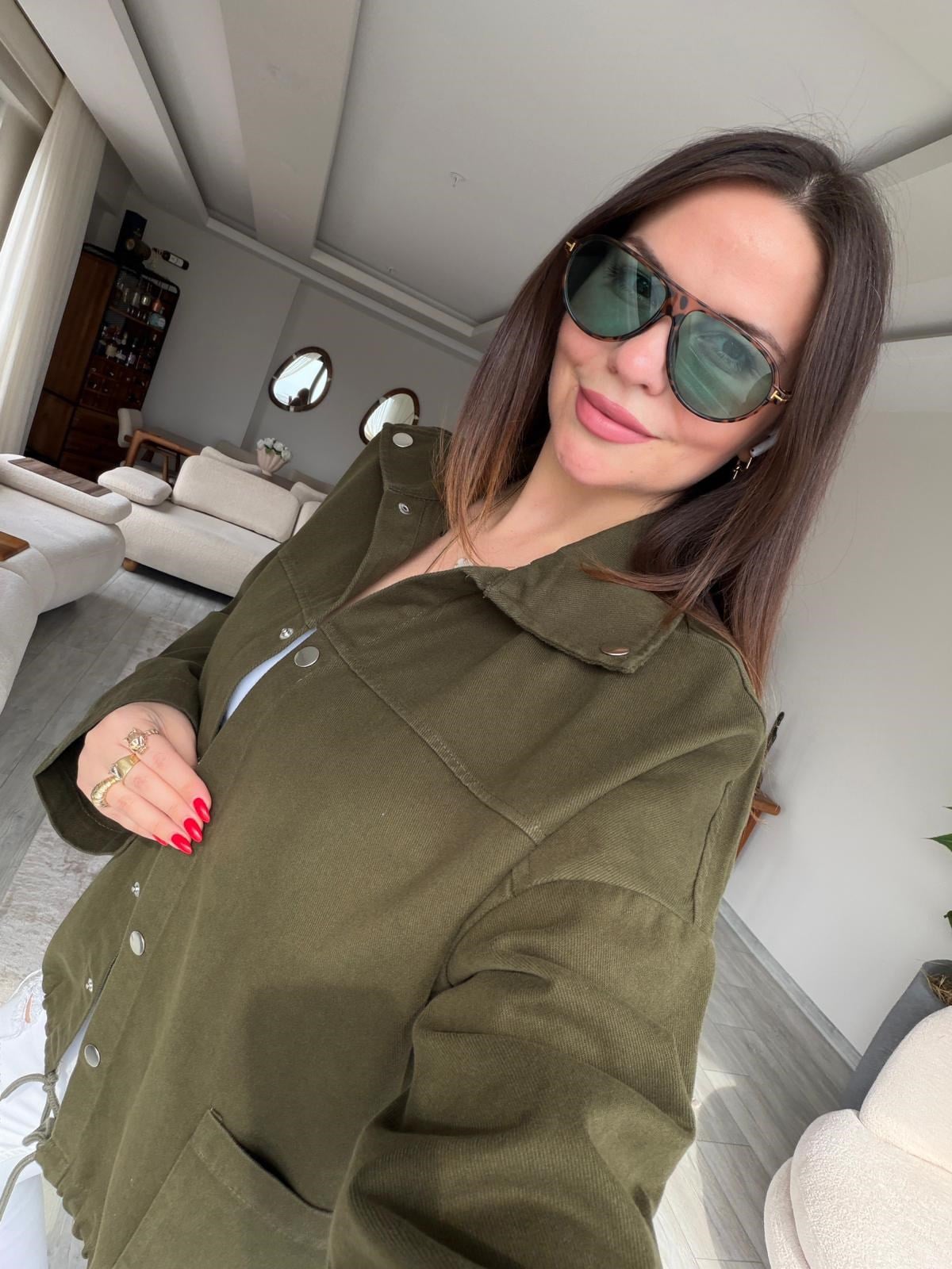 476 Owersize Ceket HAKİ YEŞİL