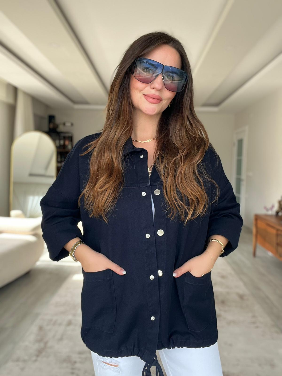 476 Owersize Ceket LACİVERT