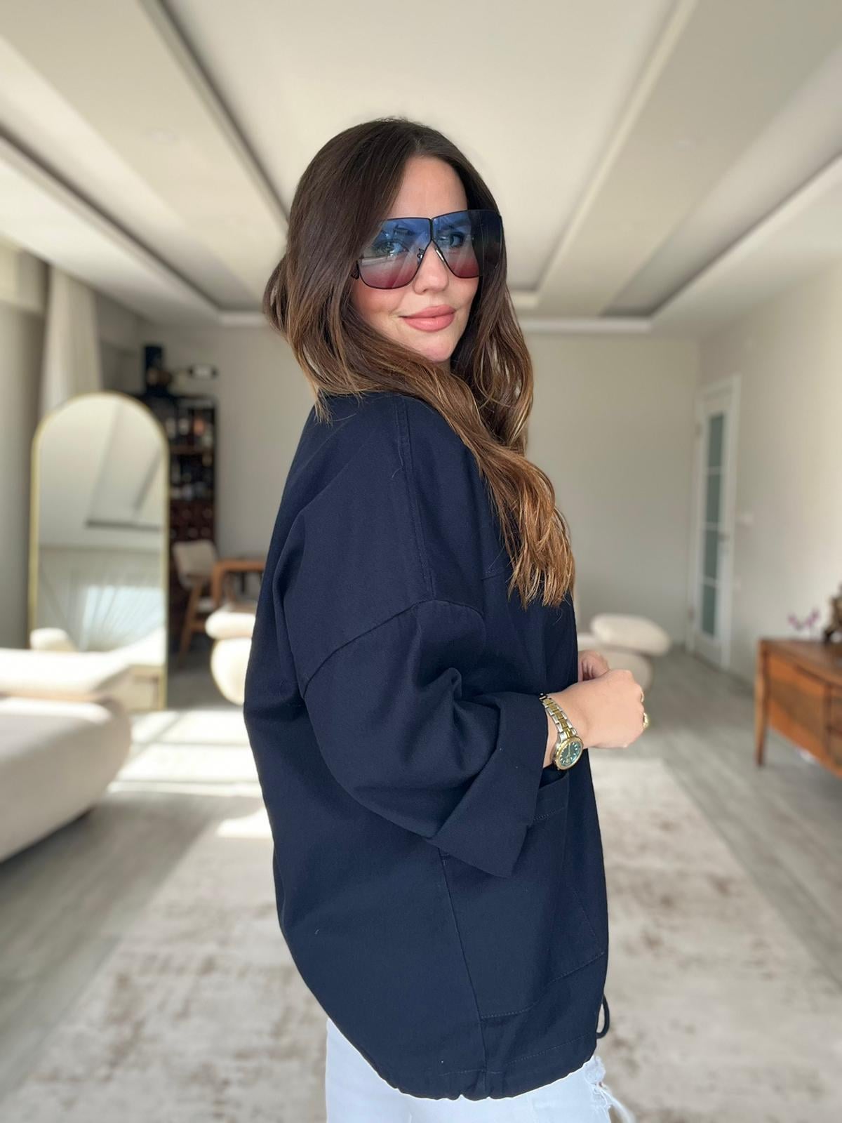 476 Owersize Ceket LACİVERT