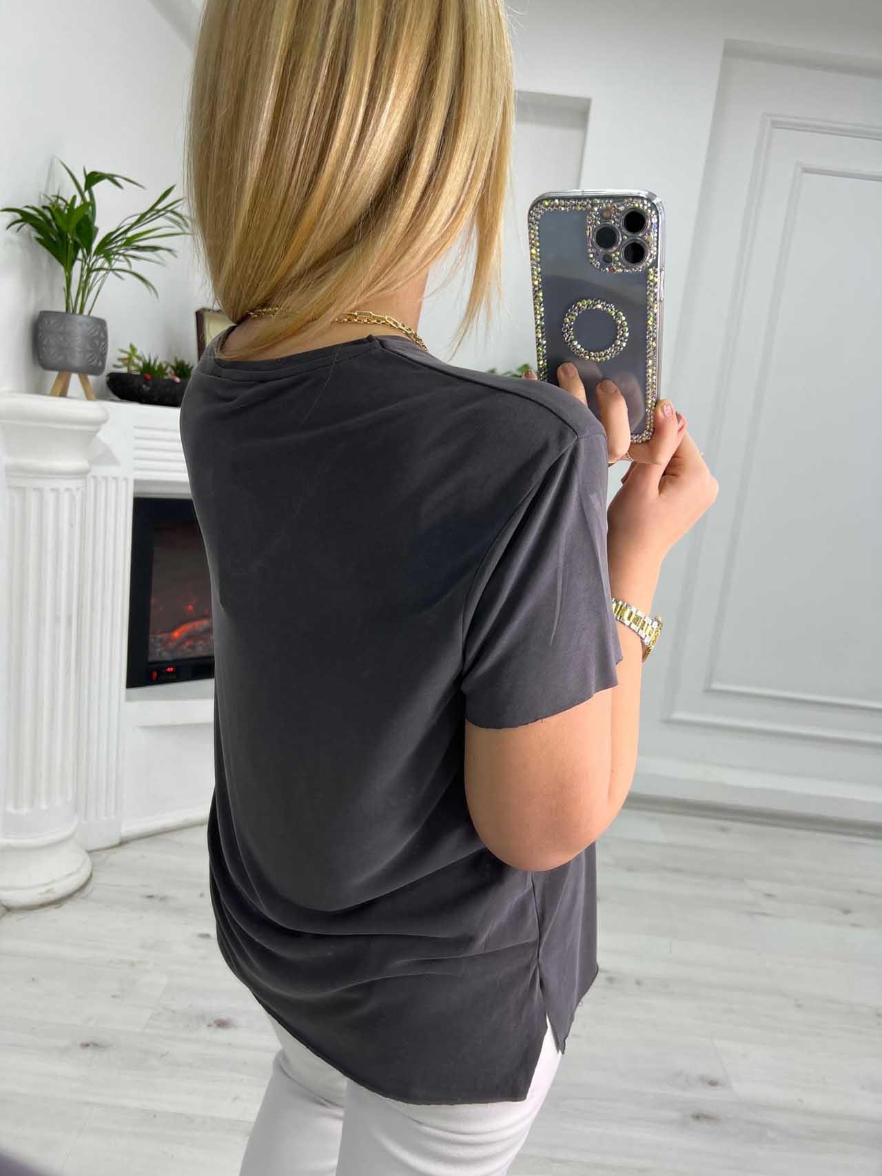 4791 V Yaka Tshirt ANTRESİT