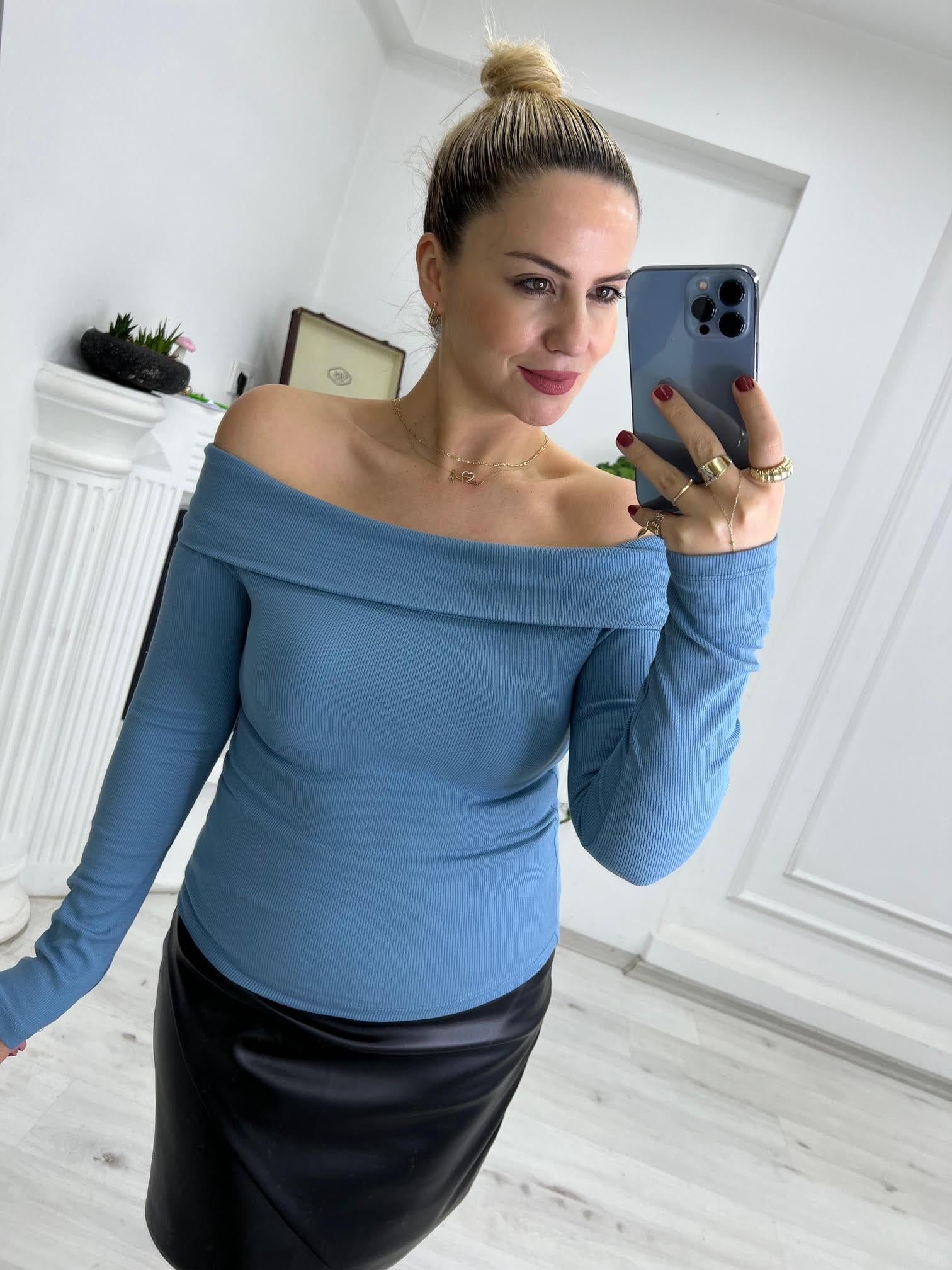 4987 Kaşkorse Bluz İNDİGO