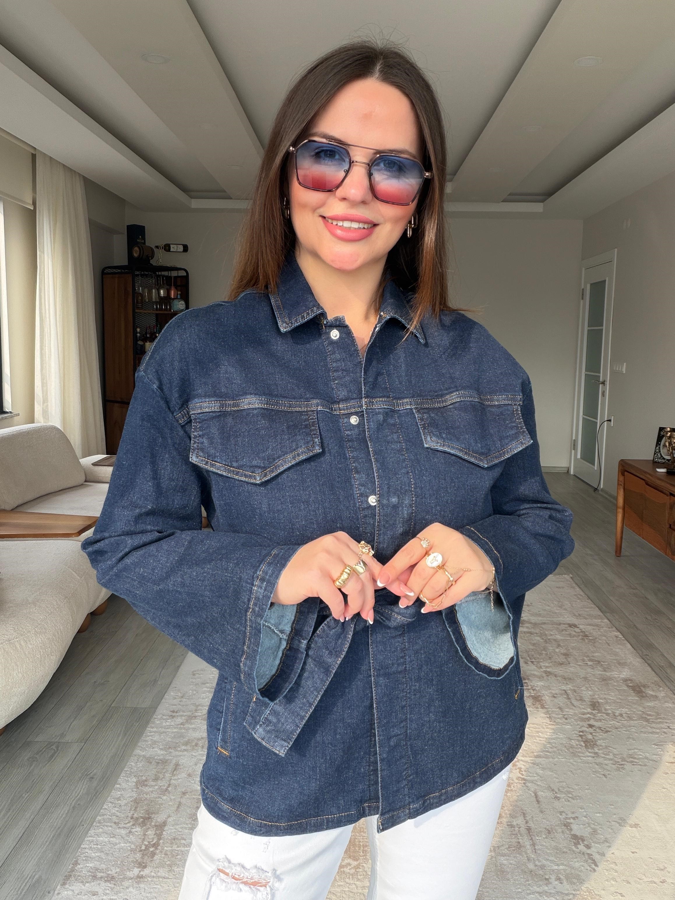 5001 Kemerli Kot Ceket LACİVERT