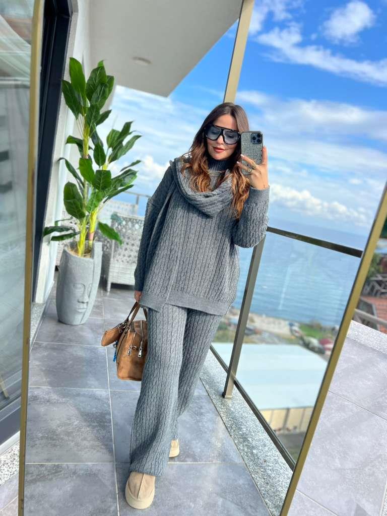 5030 Şallı Dokuma Takım ANTRESİT
