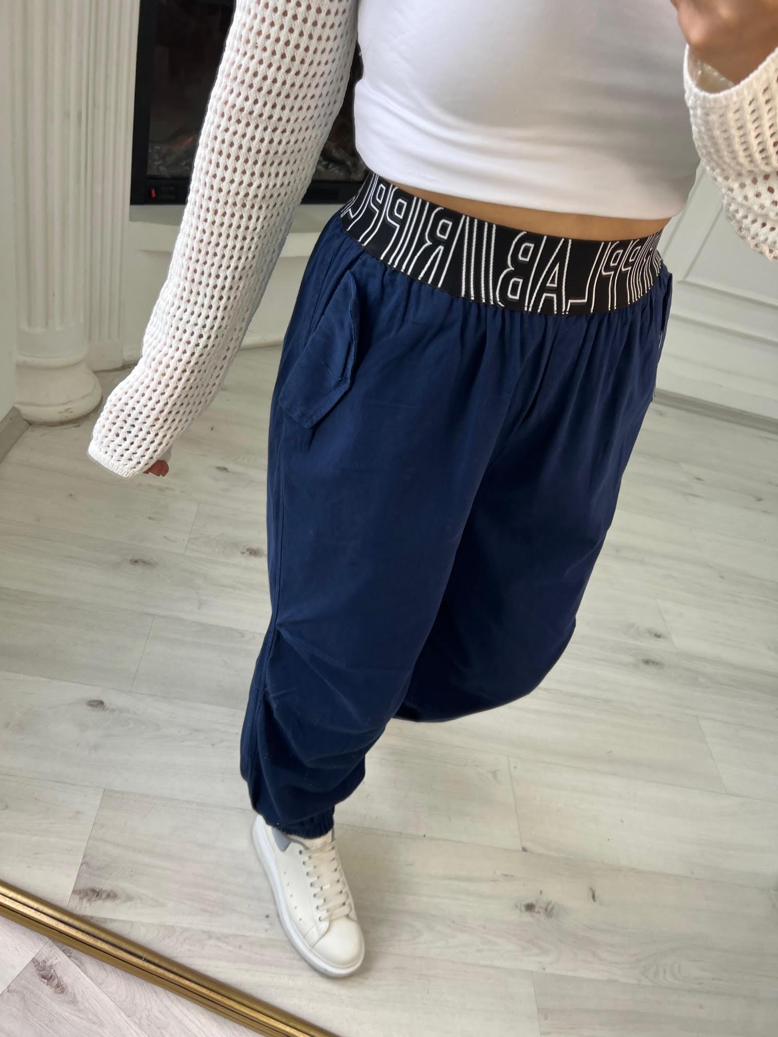 50776 Yazılı Pantolon LACİVERT