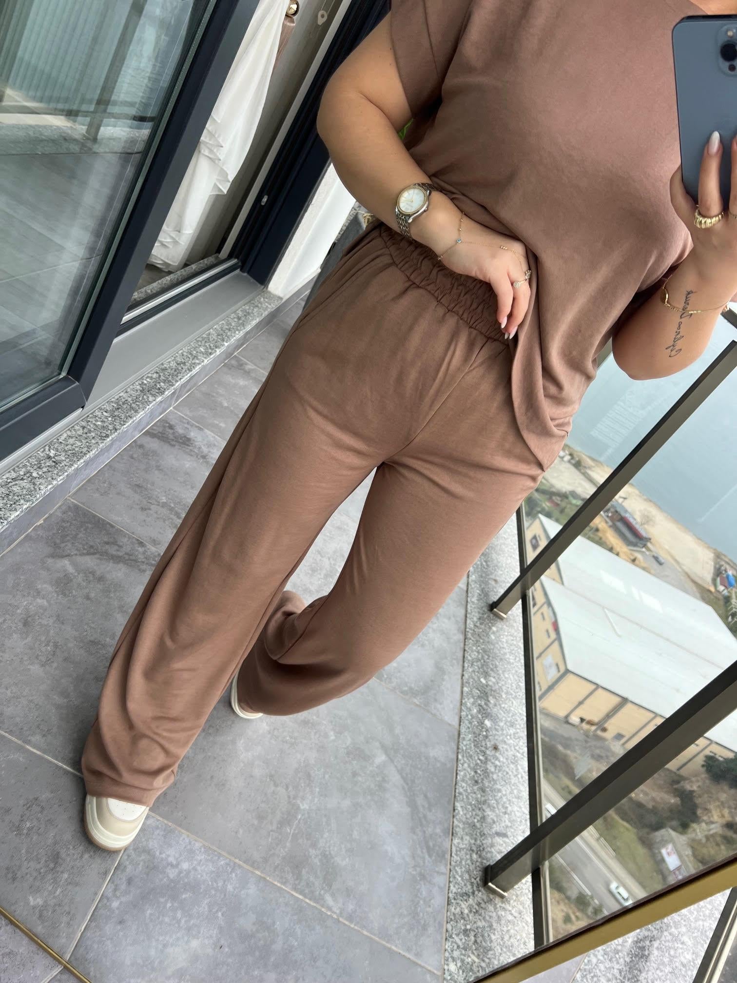 50904 Tshırt Pantalon Takım KAHVE