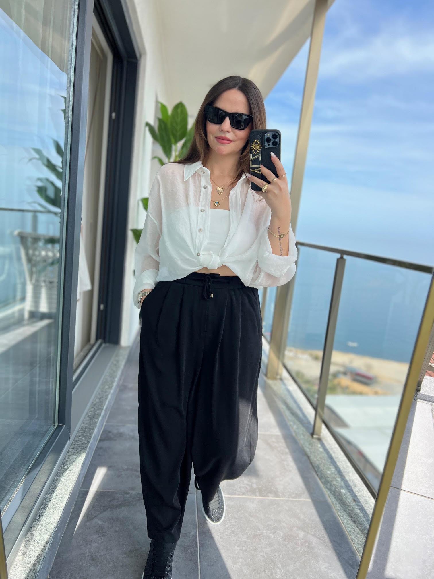 51111 Pileli Pantalon SİYAH