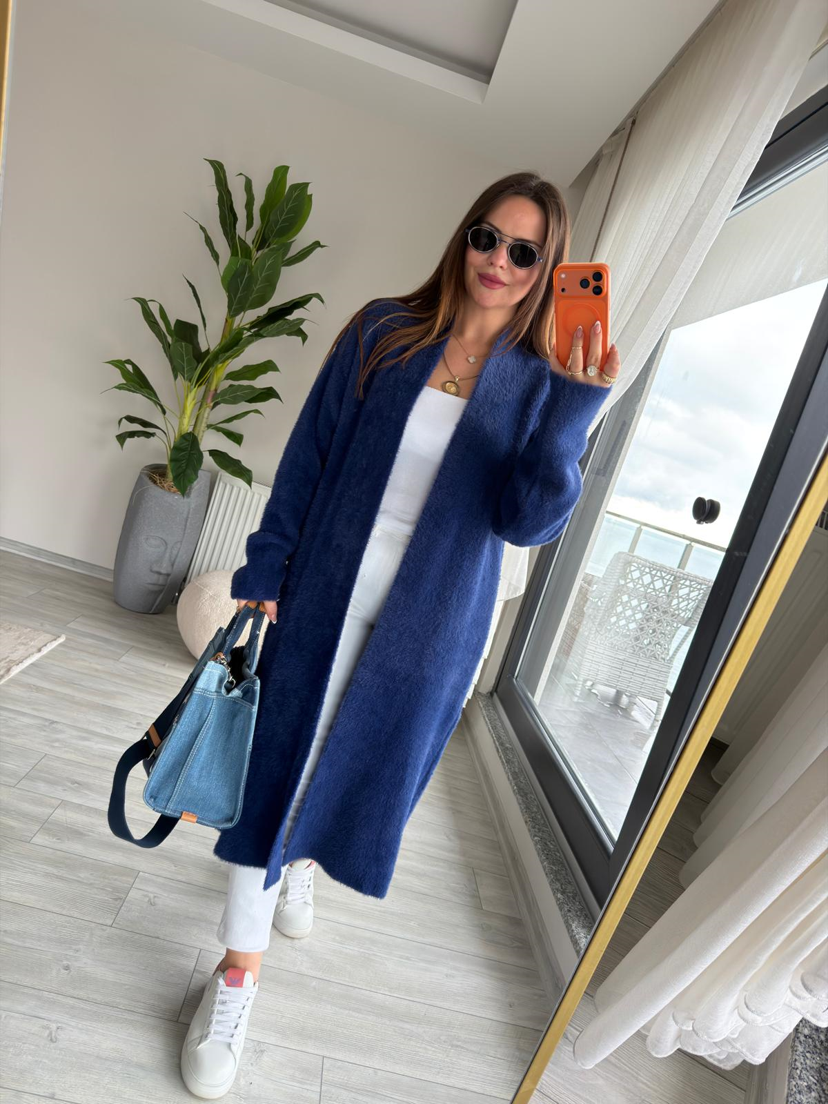 5140 Ara Boy Yumoş Hırka LACİVERT