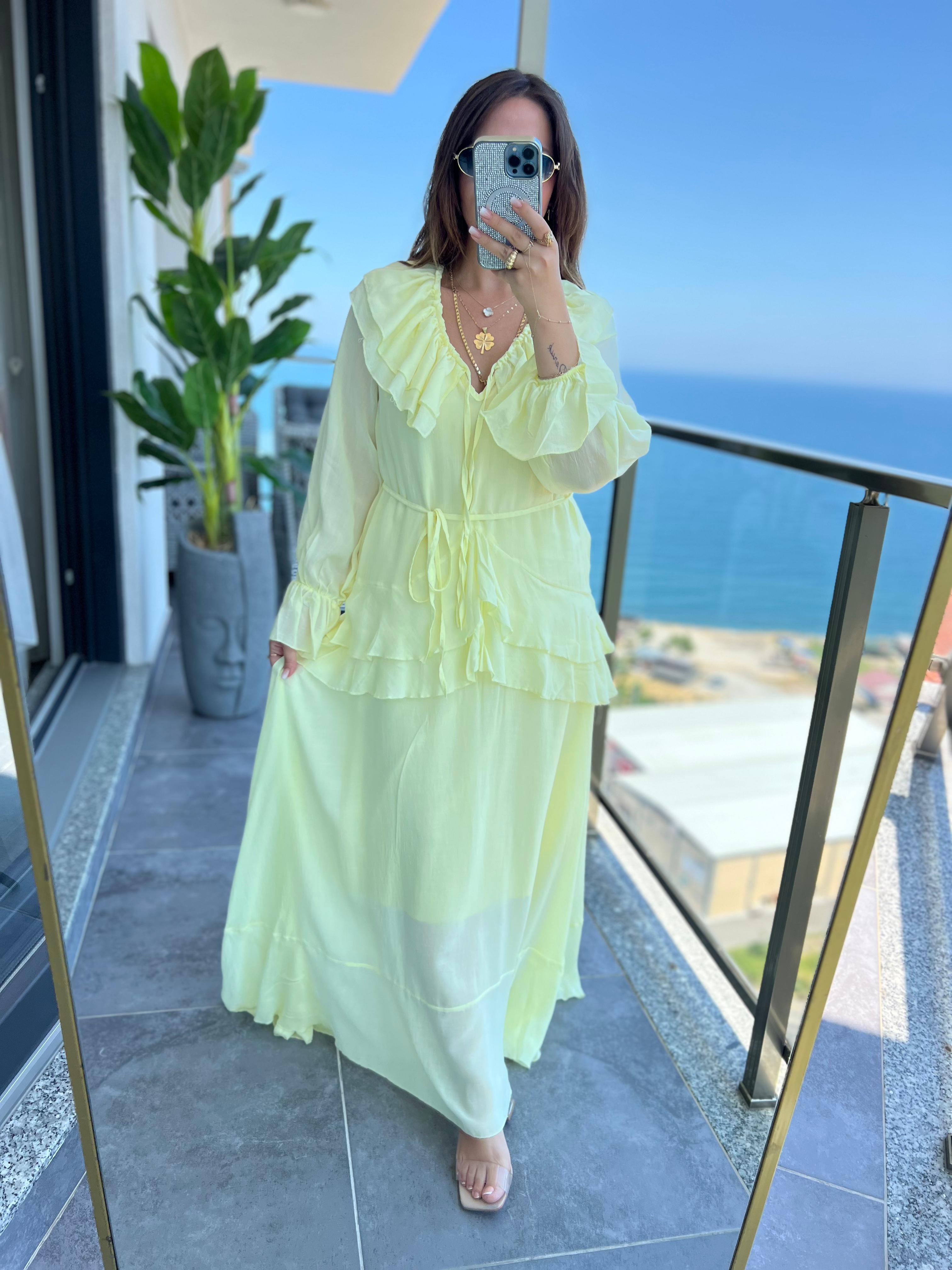 5158 Azelya Elbise SARI