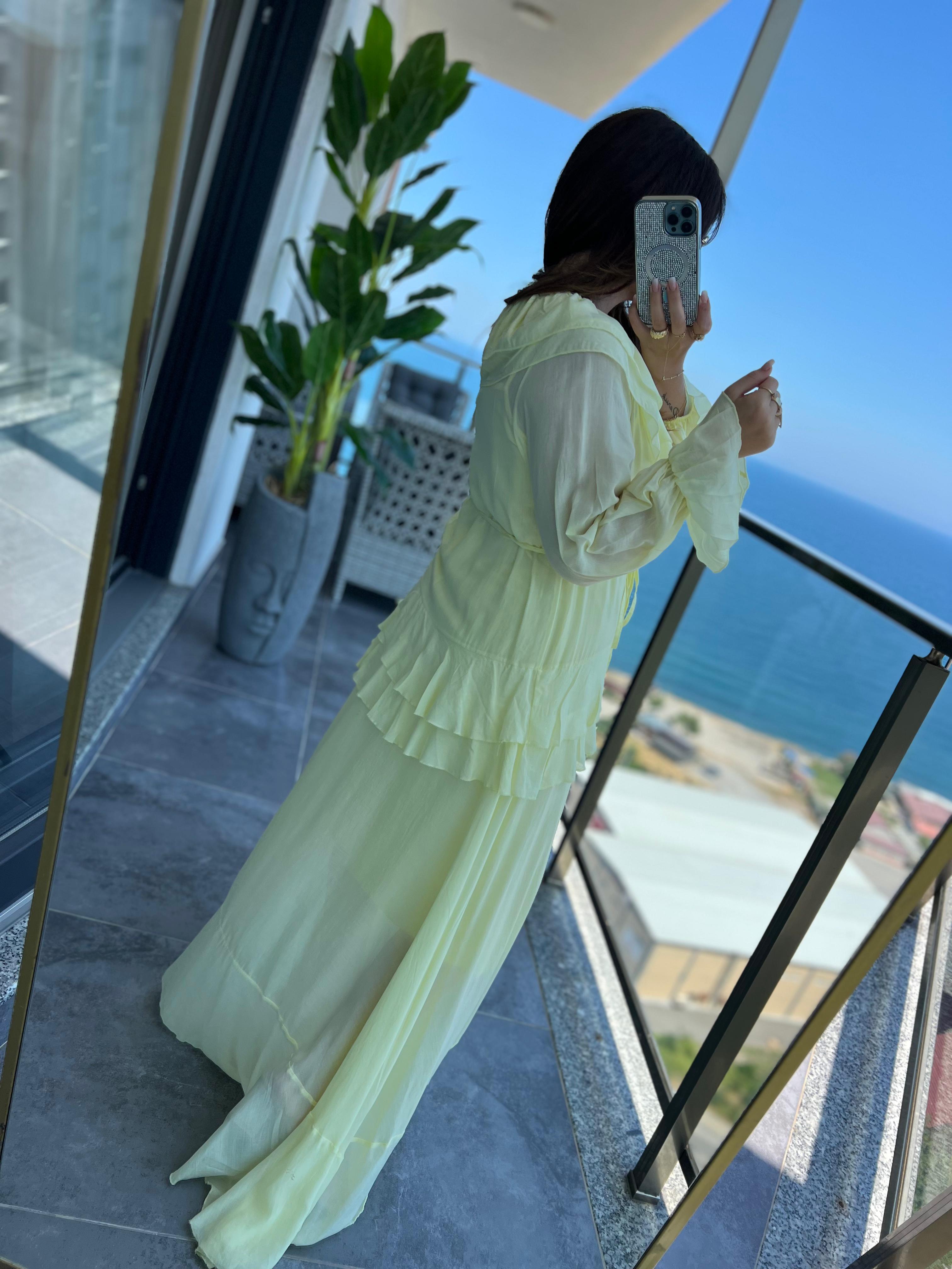 5158 Azelya Elbise SARI