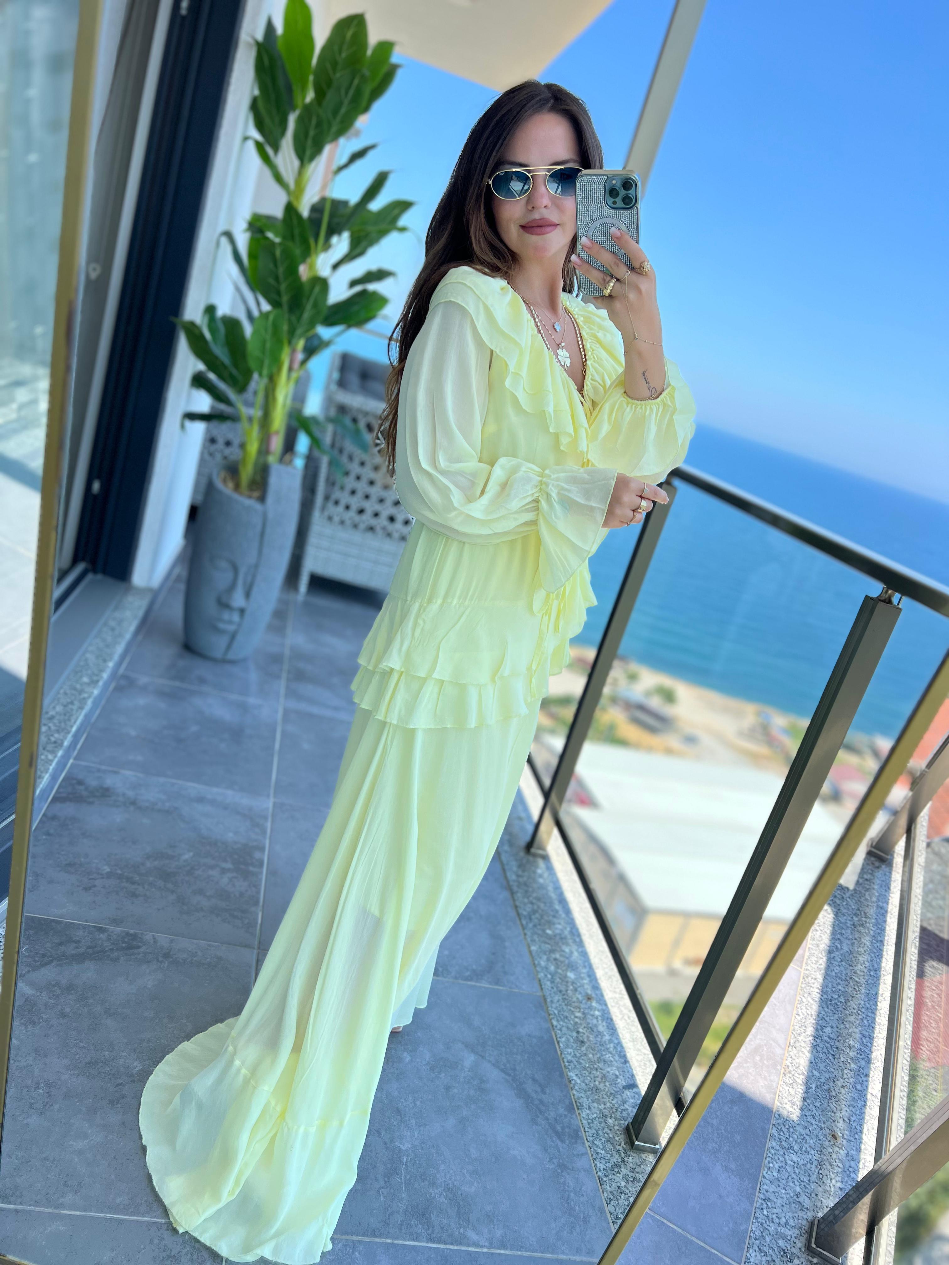 5158 Azelya Elbise SARI