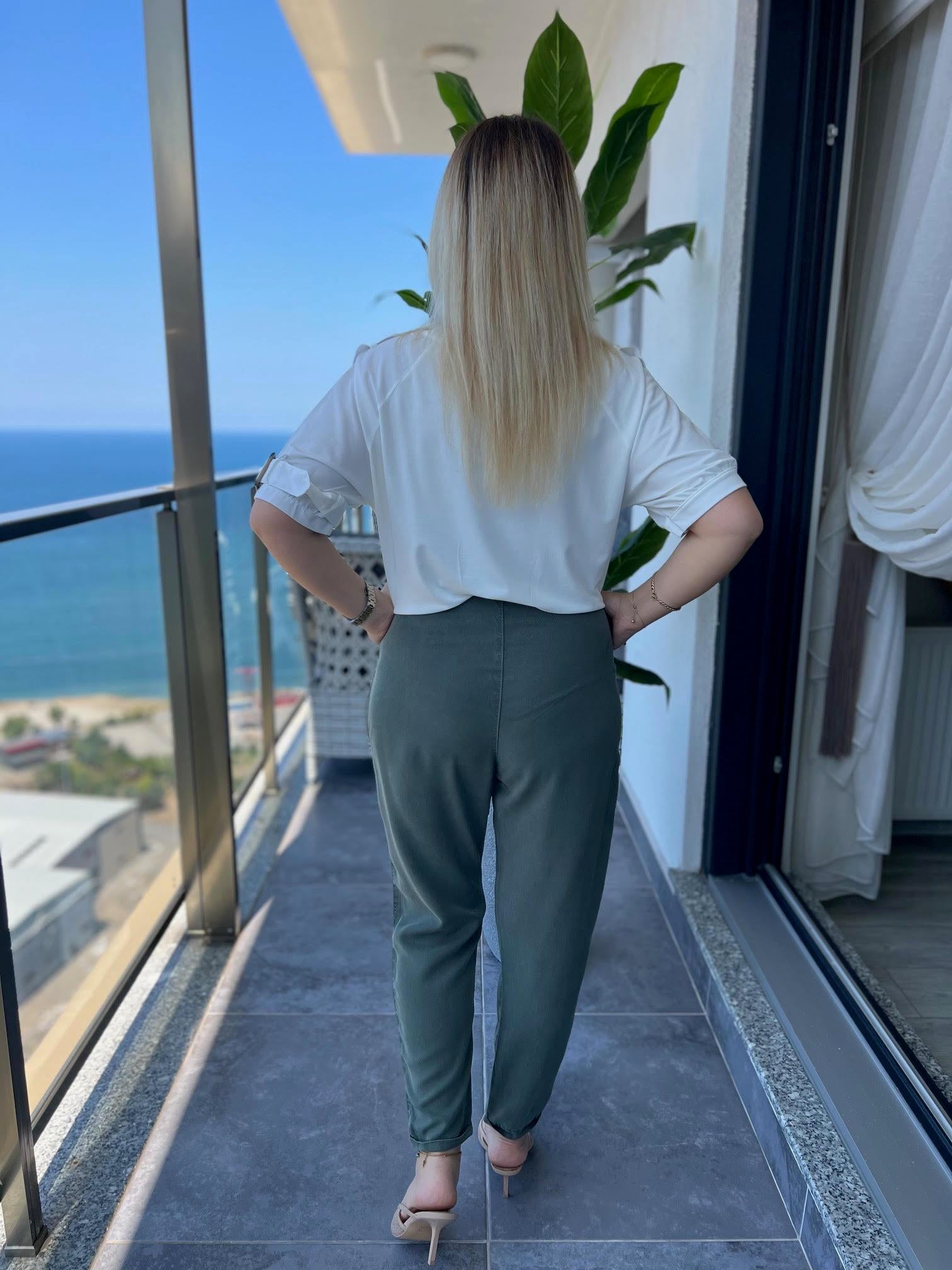 5285  Tensel Pantalon HAKİ YEŞİL