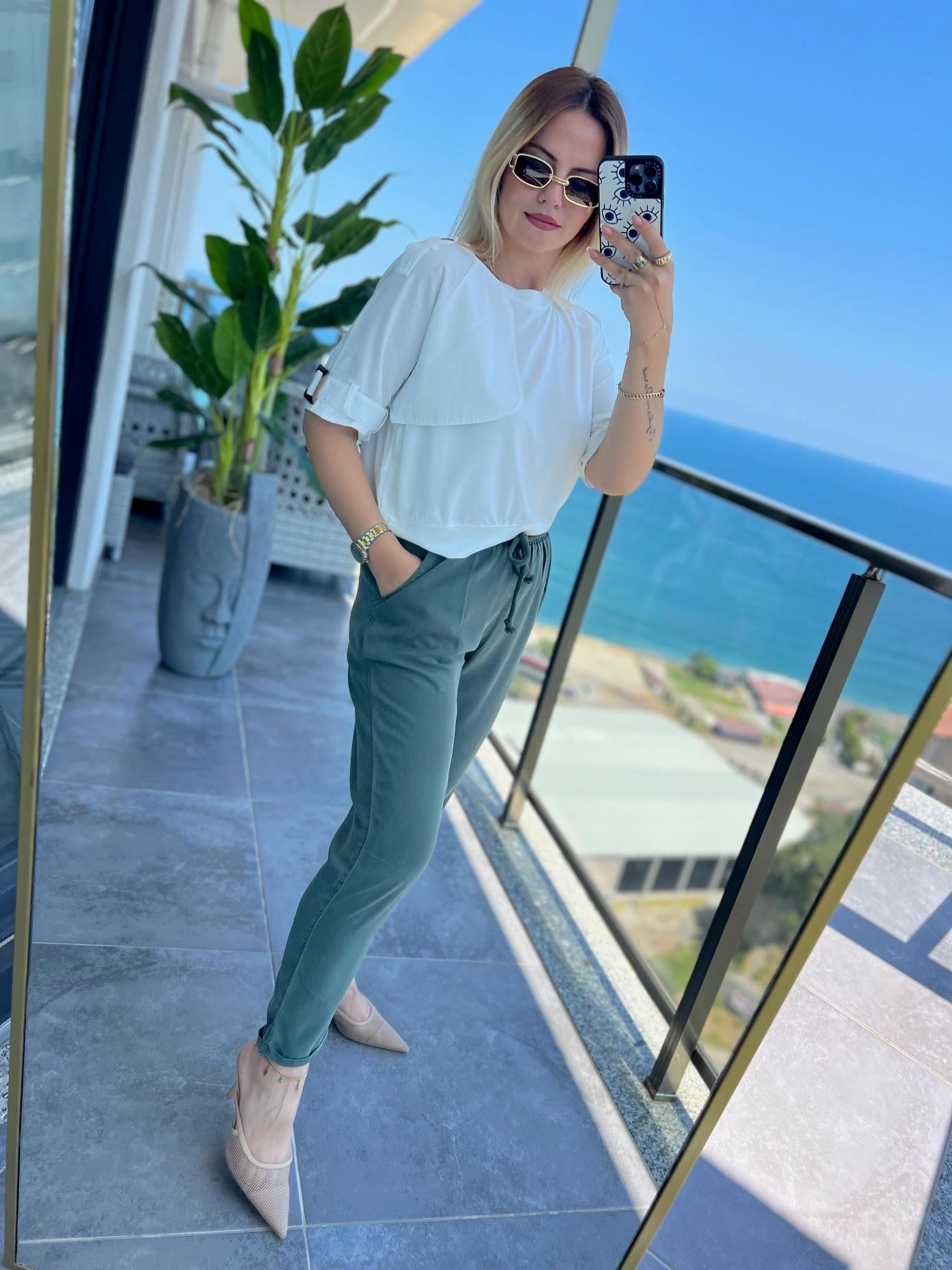 5285  Tensel Pantalon HAKİ YEŞİL