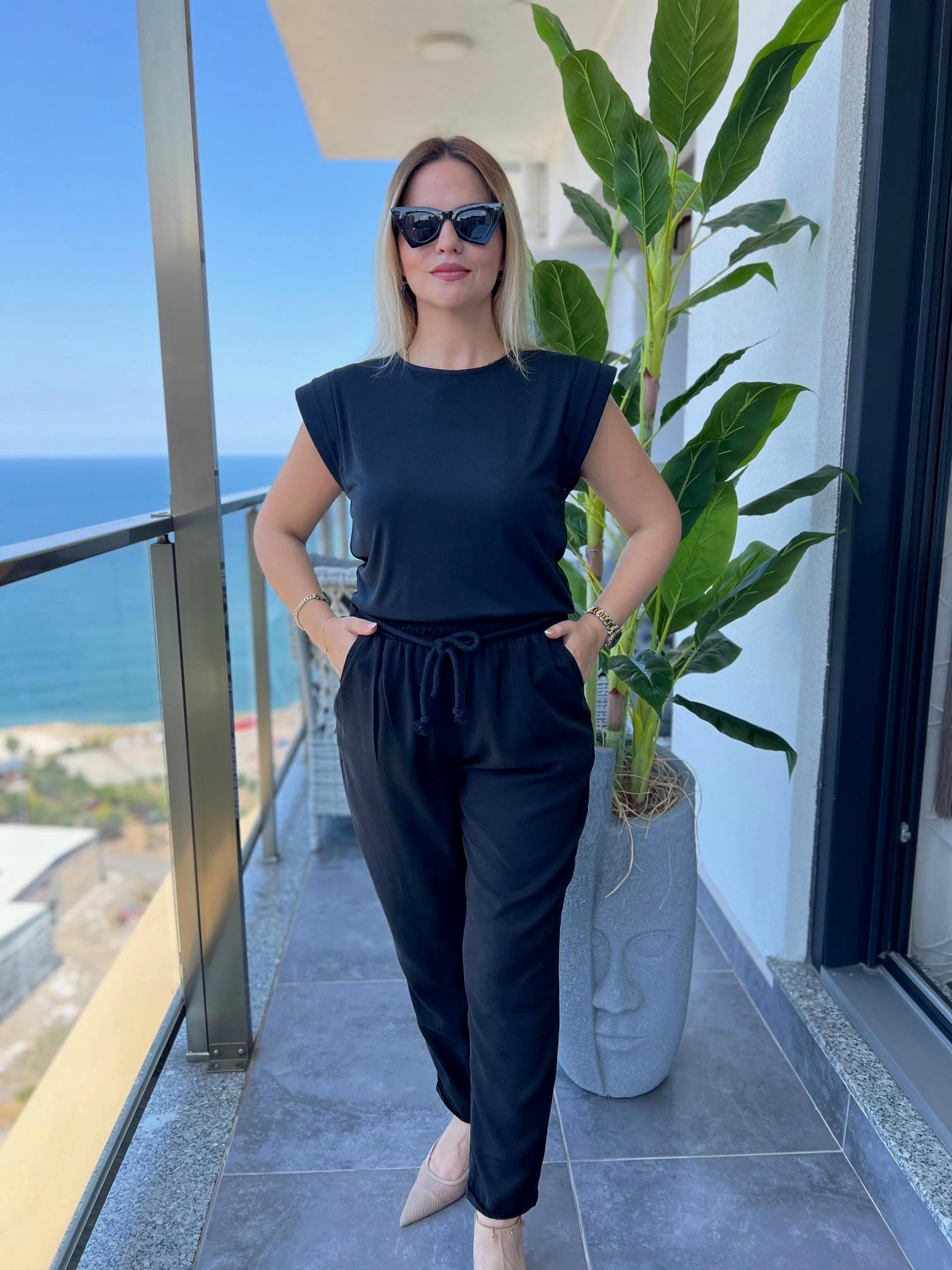 5285  Tensel Pantalon SİYAH