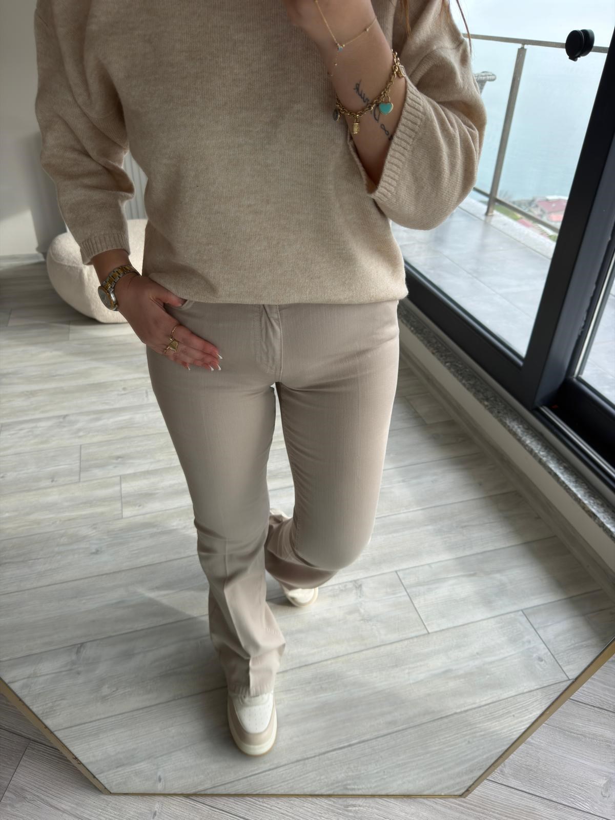 5353 Gabardin Pantolon TAŞ