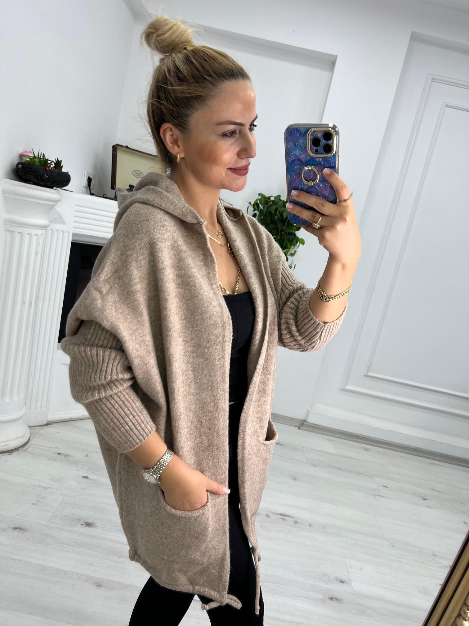 5634 Owersize Hırka BEJ