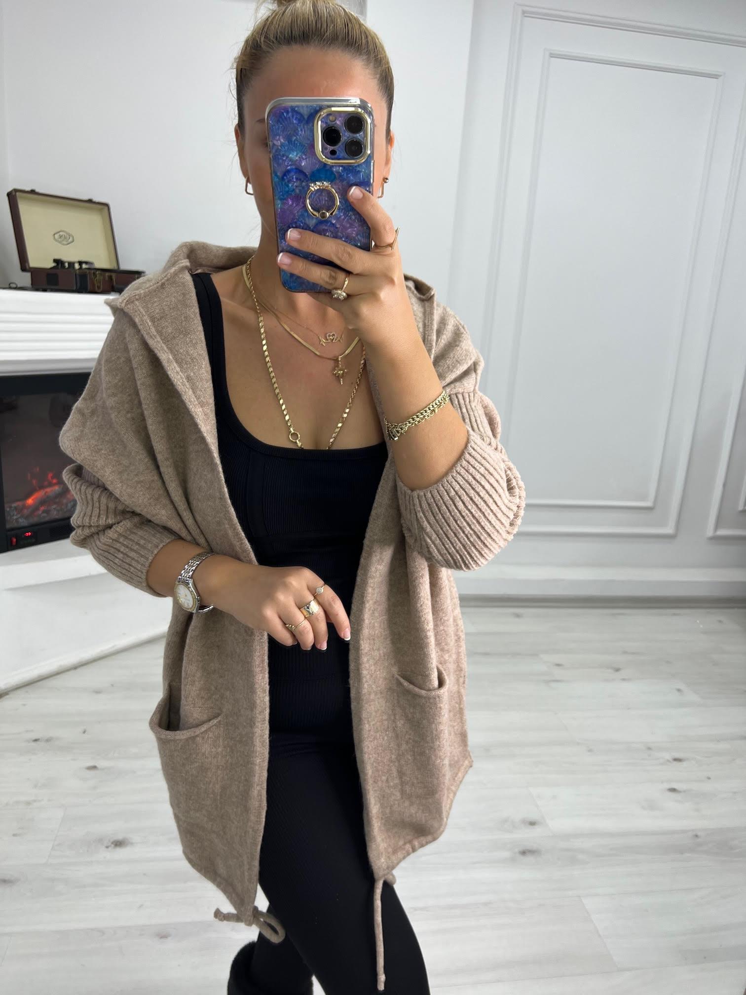 5634 Owersize Hırka BEJ