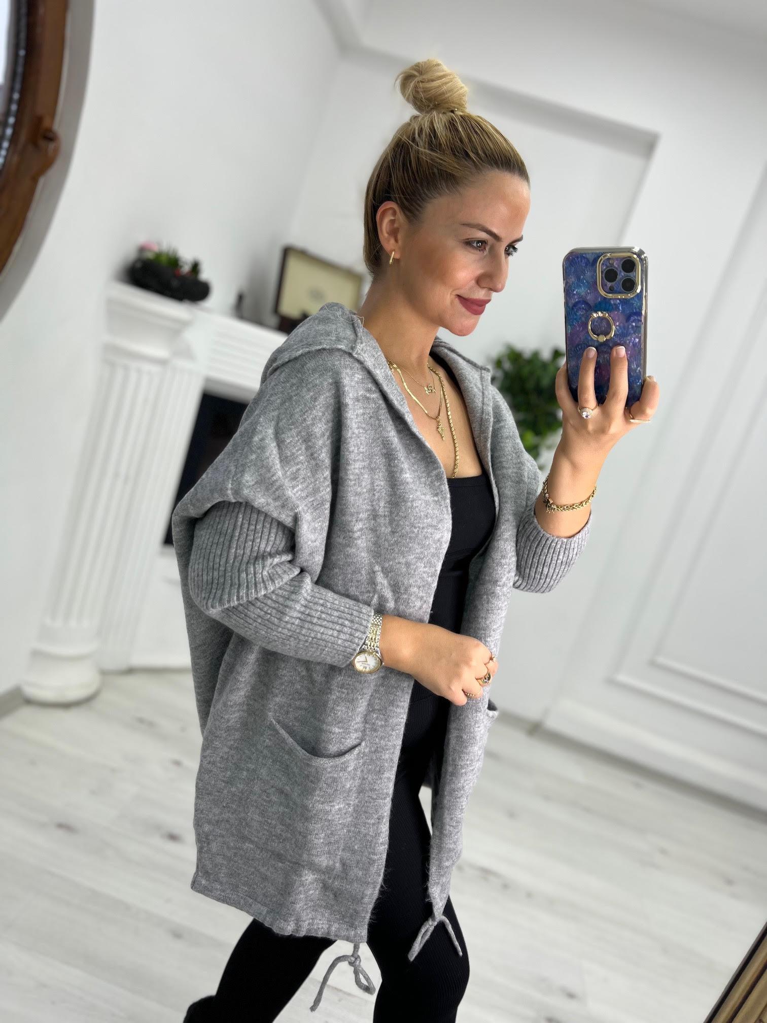 5634 Owersize Hırka GRİ