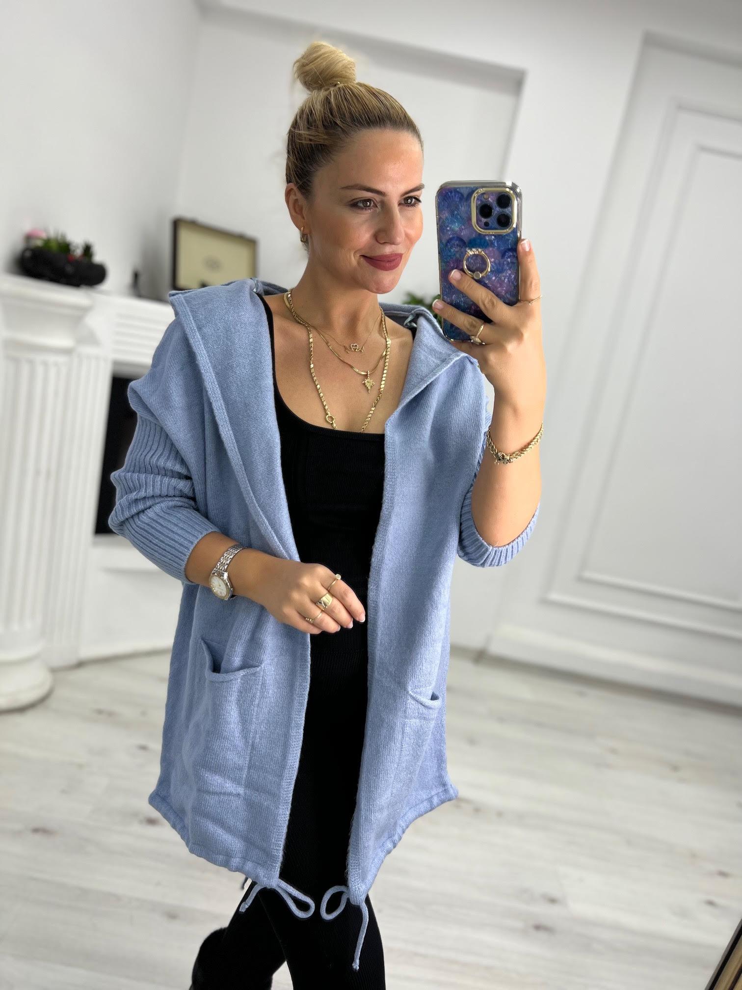 5634 Owersize Hırka MAVİ