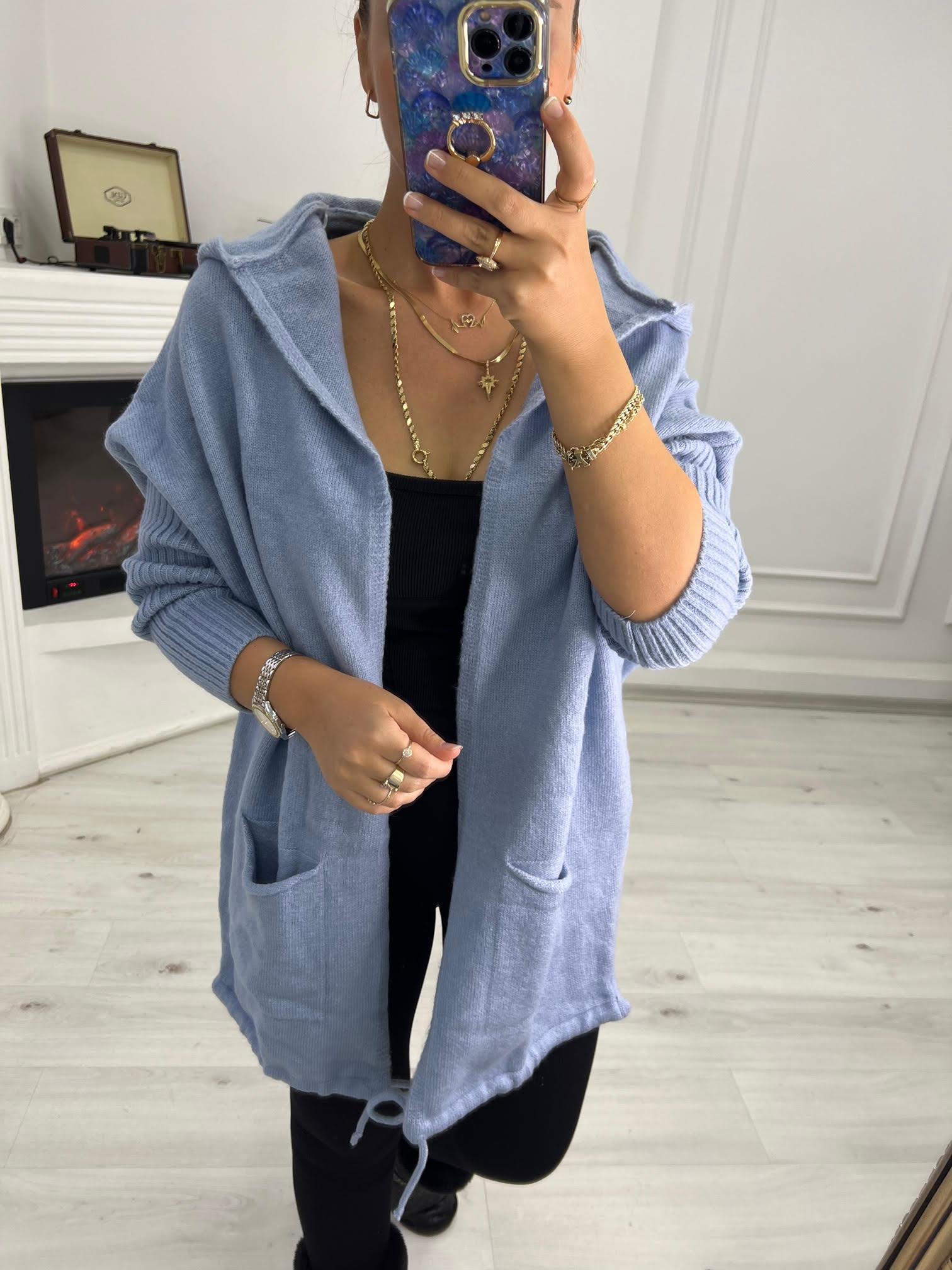 5634 Owersize Hırka MAVİ