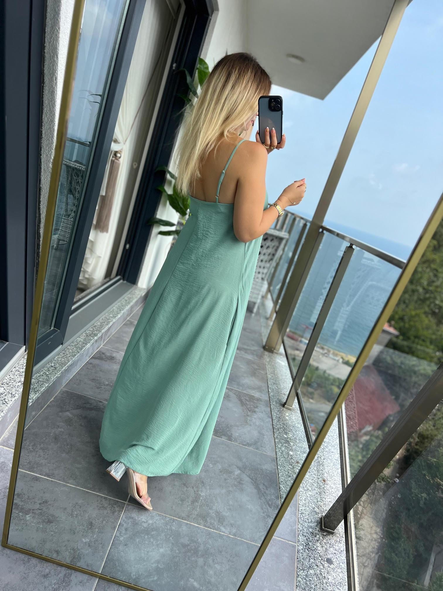 610 Askılı Elbise MİNT