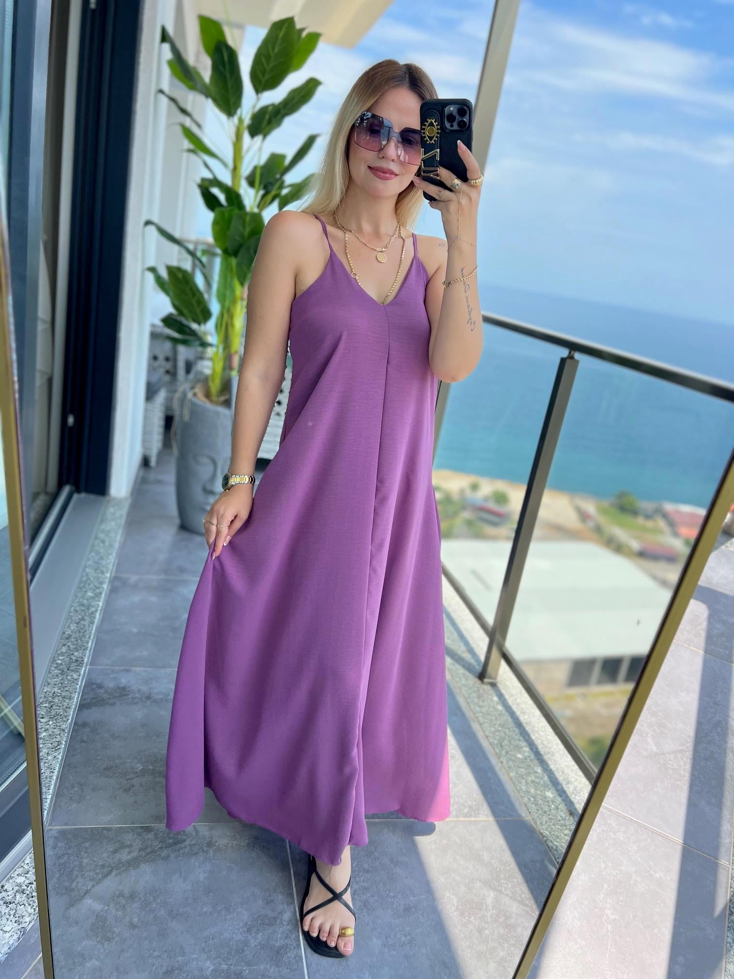 610 Askılı Elbise MÜRDÜM