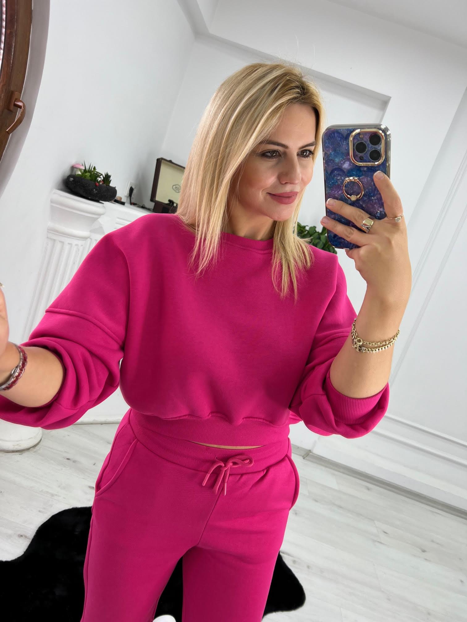 7031 3 İplik Ribanna Sweat FUŞYA