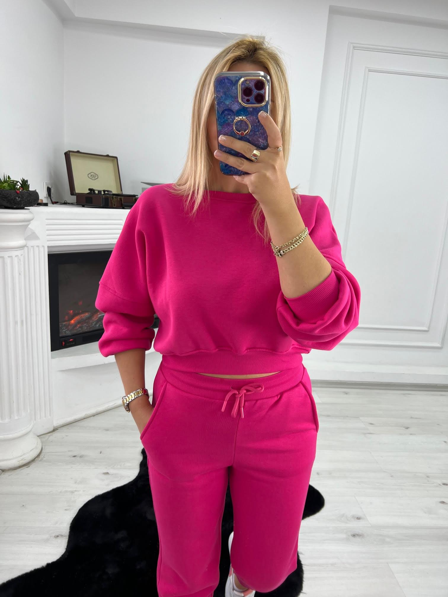 7031 3 İplik Ribanna Sweat FUŞYA