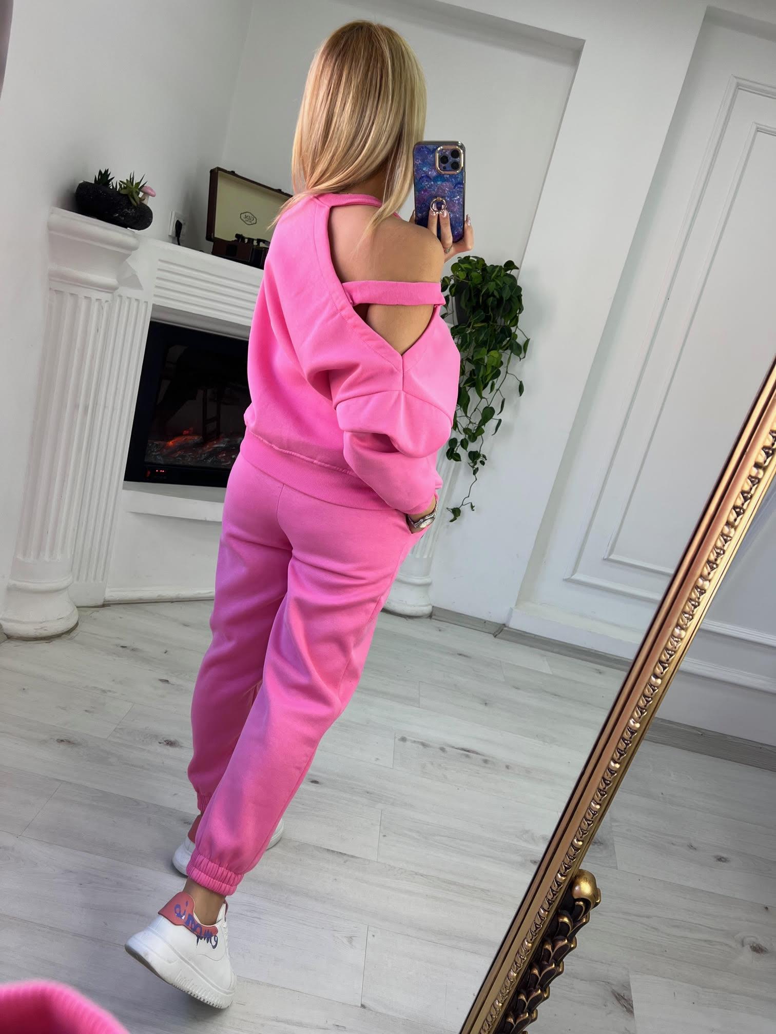 7033 Omuz Bantlı 3 İplik Takım PEMBE
