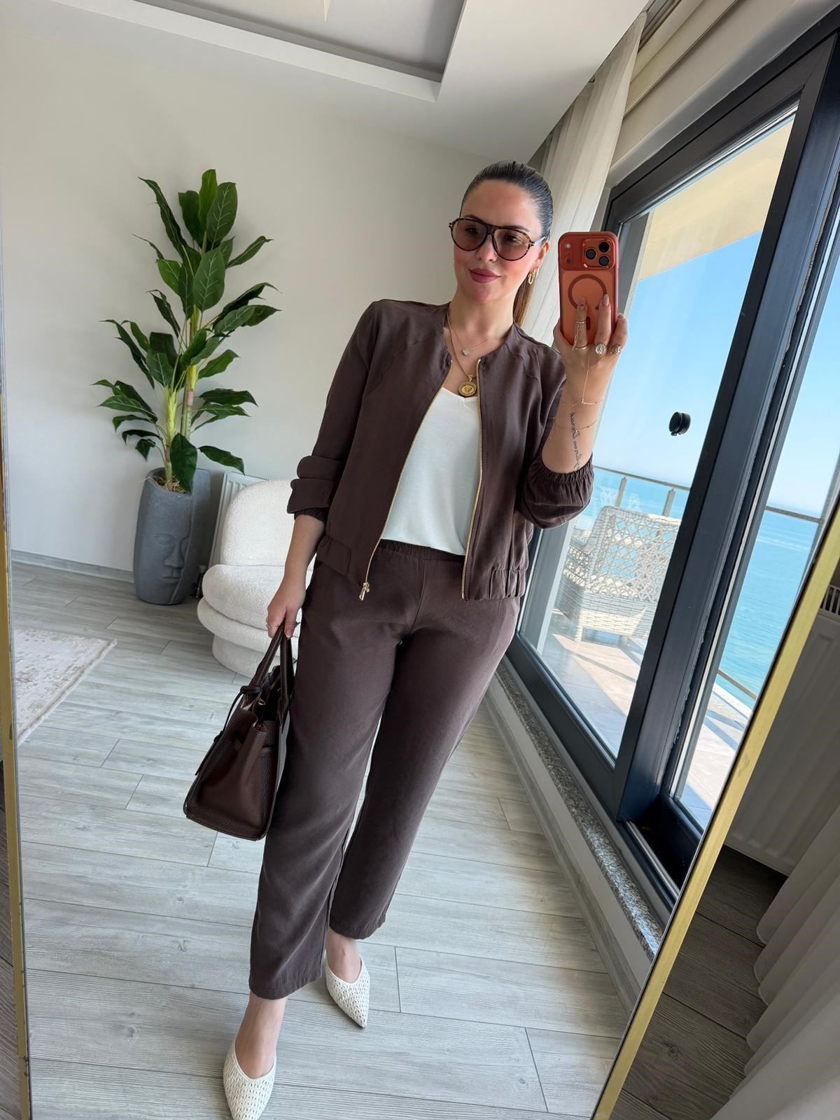 7132 Tencel Takım ACI KAHVE