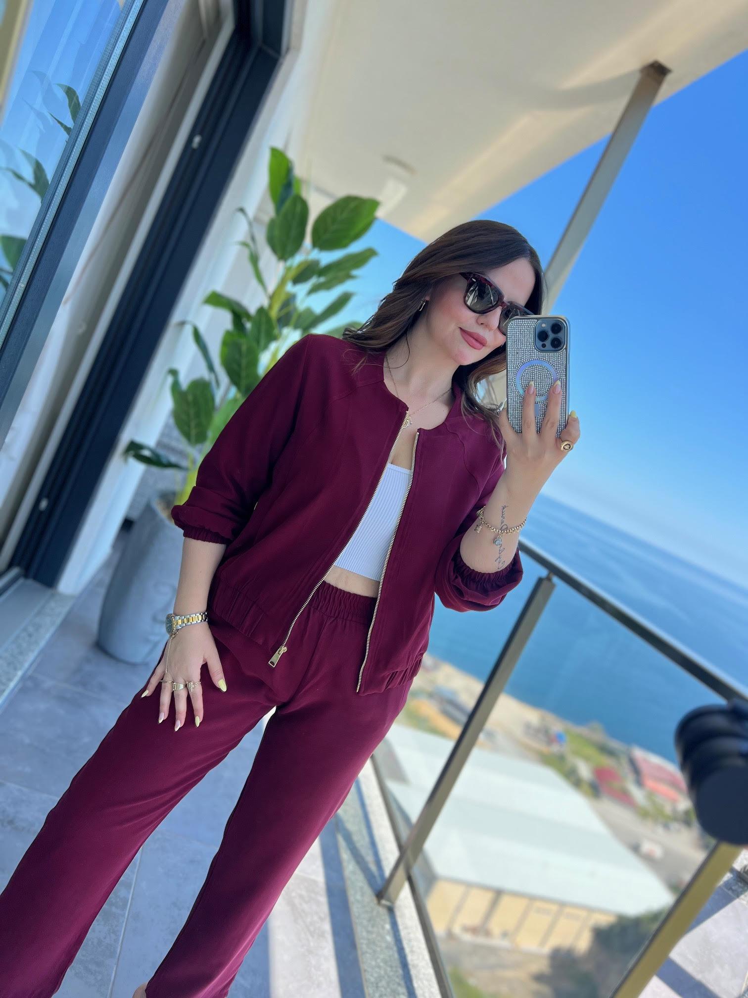 7132 Tencel Takım BORDO