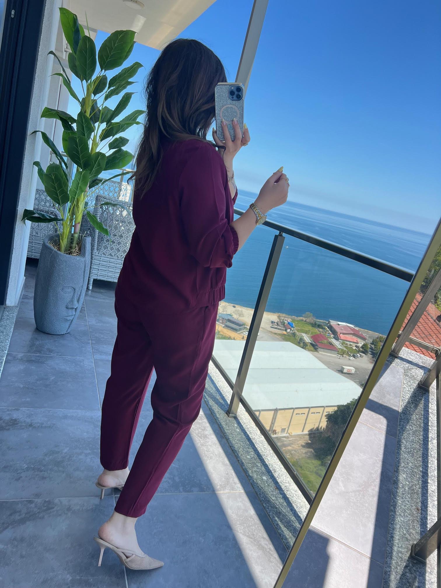 7132 Tencel Takım BORDO