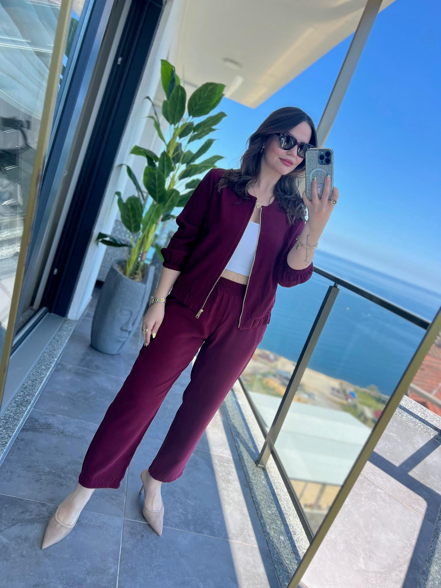 7132 Tencel Takım BORDO
