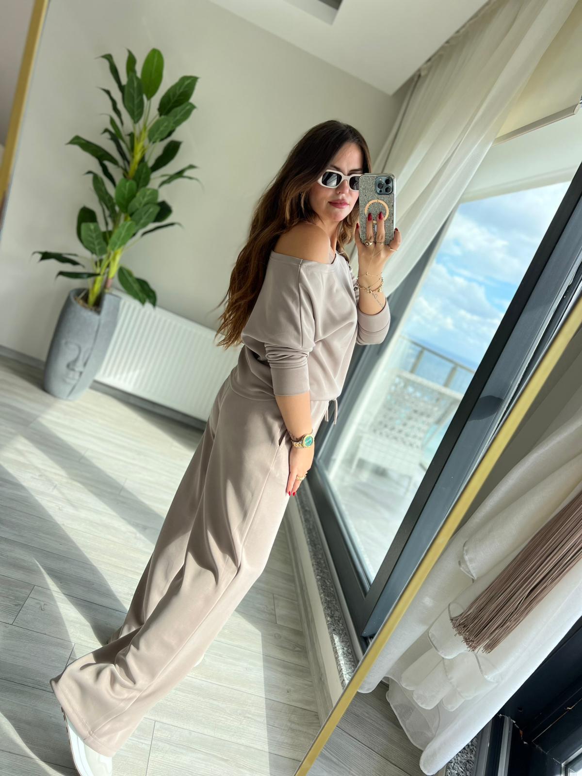 7281 Omuz Detay Takım BEJ