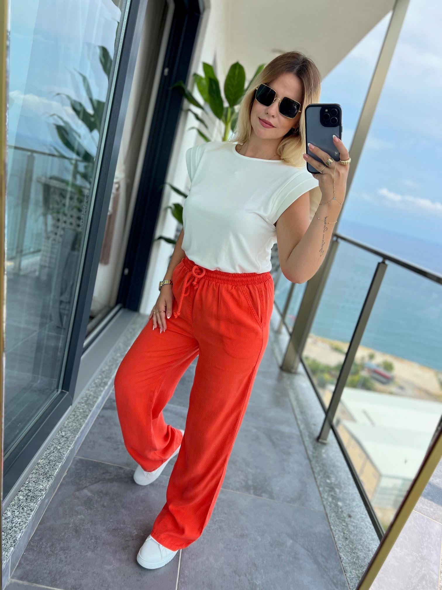 8033 Bol Paça Tencel Pantolon MERCAN
