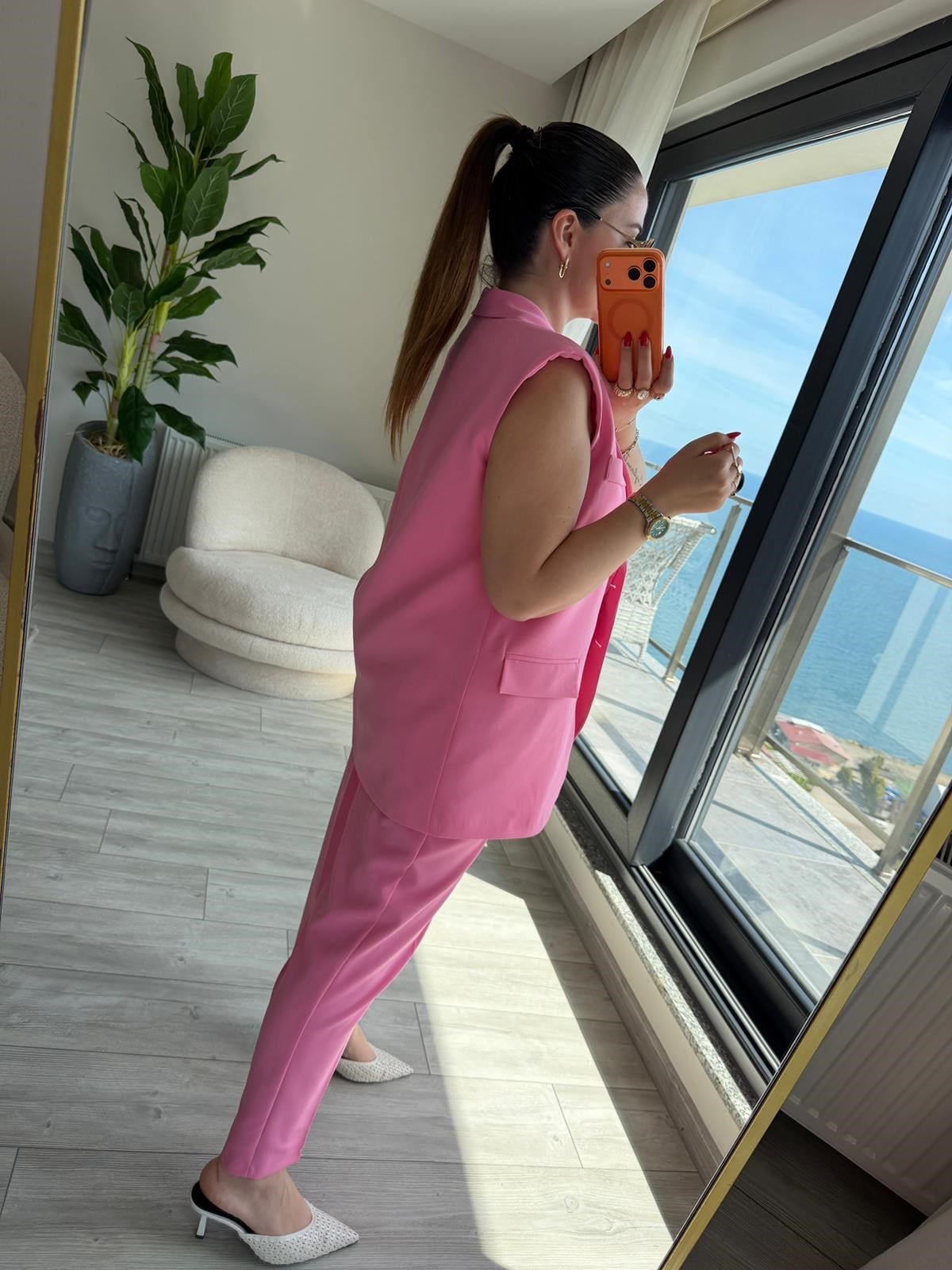 810 Yelekli Takım PEMBE