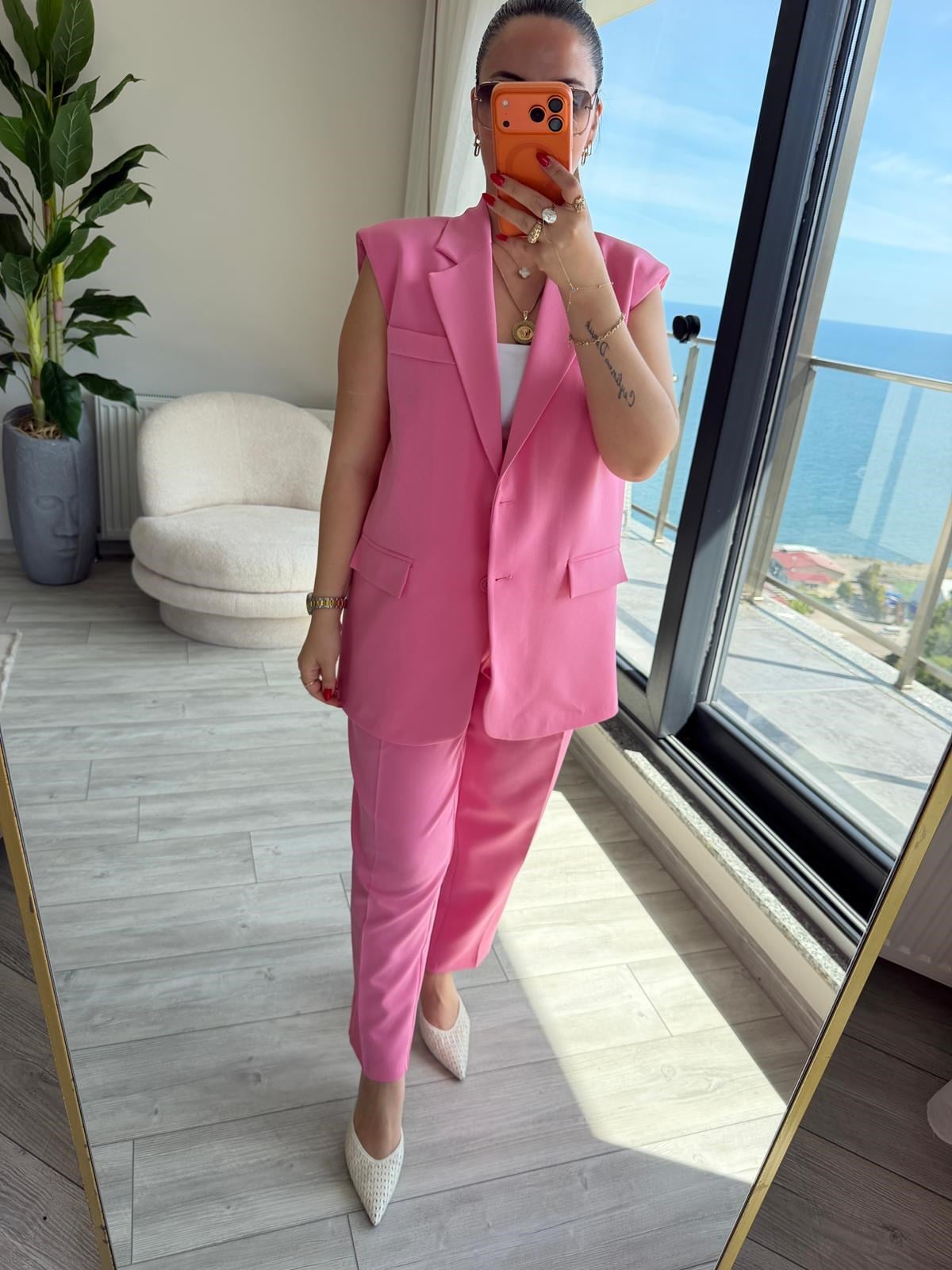 810 Yelekli Takım PEMBE