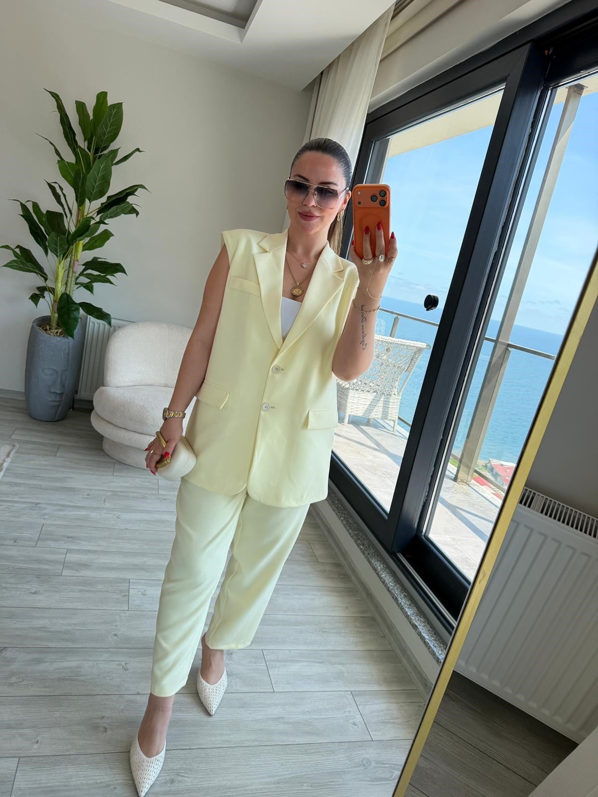 810 Yelekli Takım SARI