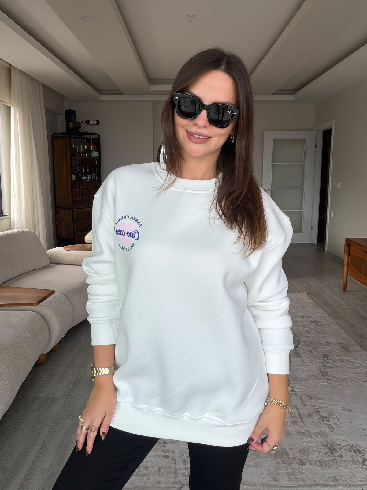 8725 Ciao Cara Sweat EKRU