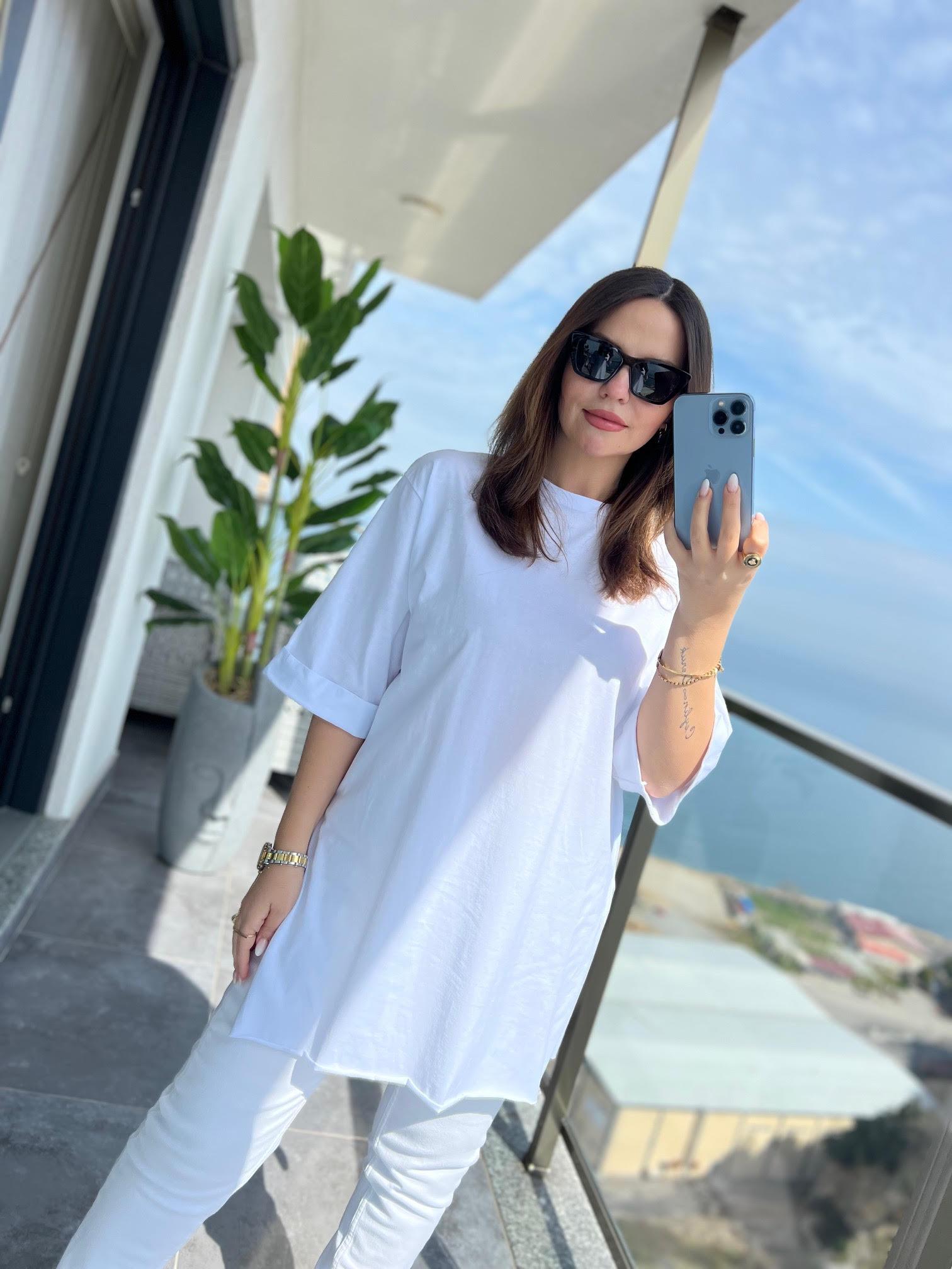 9024 Süprem Penye Tshirt BEYAZ