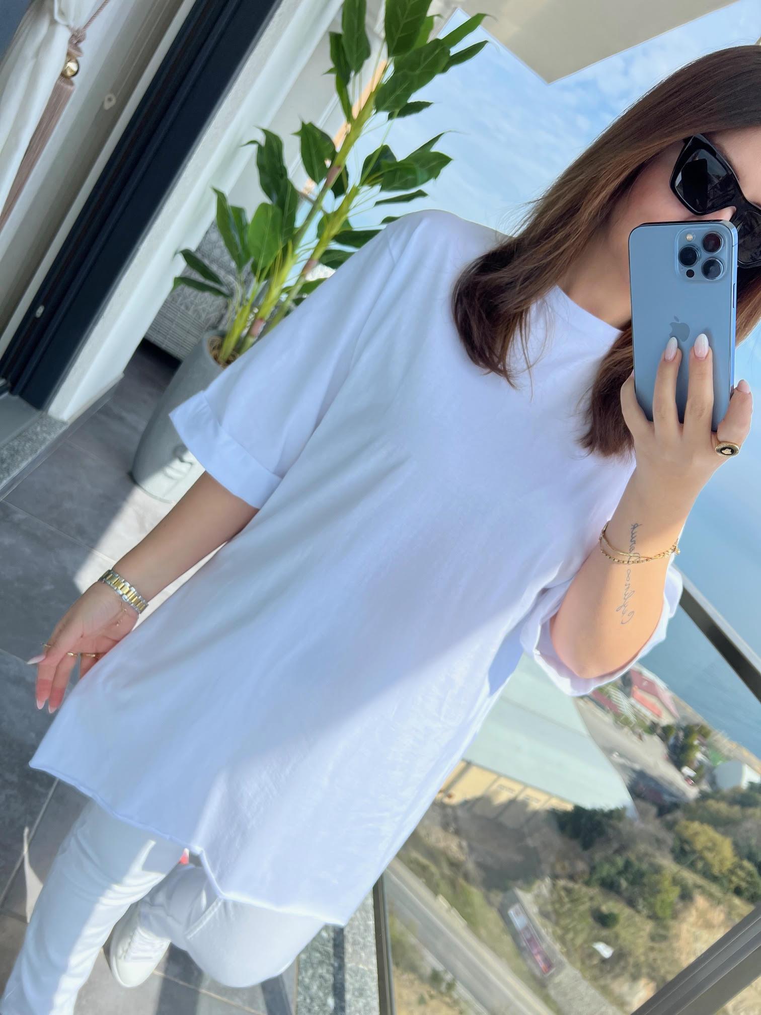 9024 Süprem Penye Tshirt BEYAZ