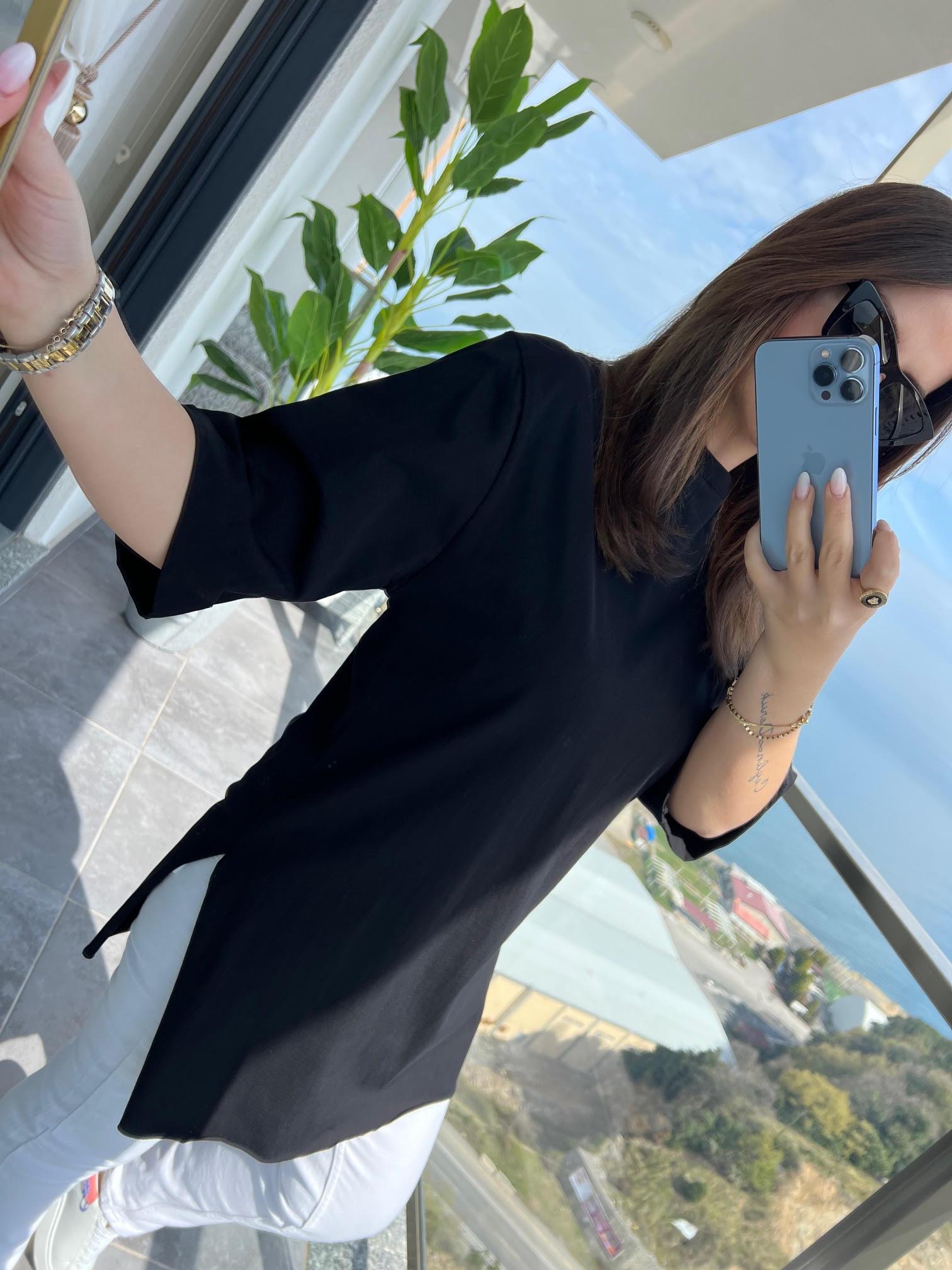 9024 Süprem Penye Tshirt SİYAH