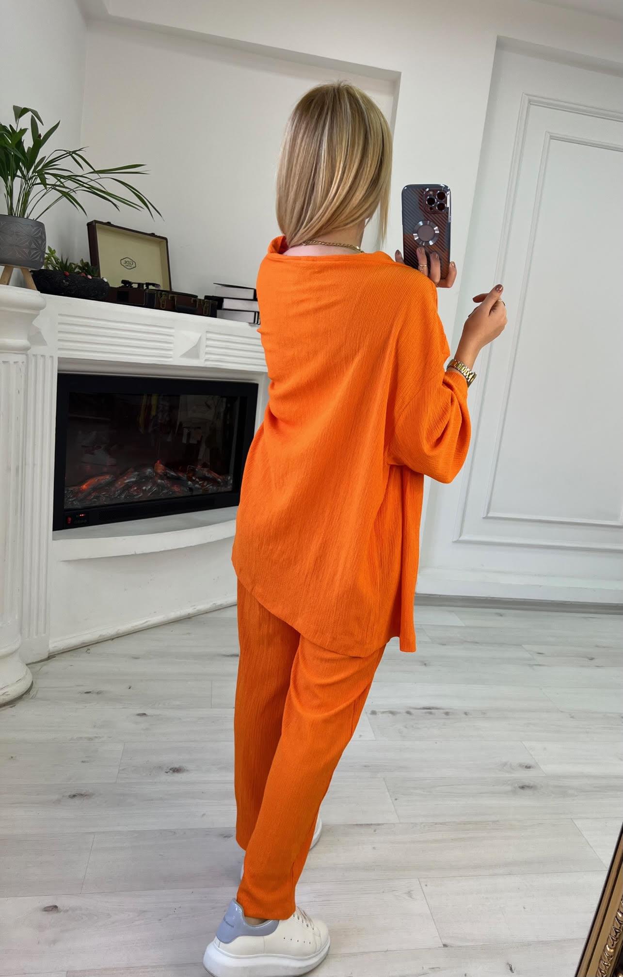 9210 Kimono Pantolonlu Takım TURUNCU