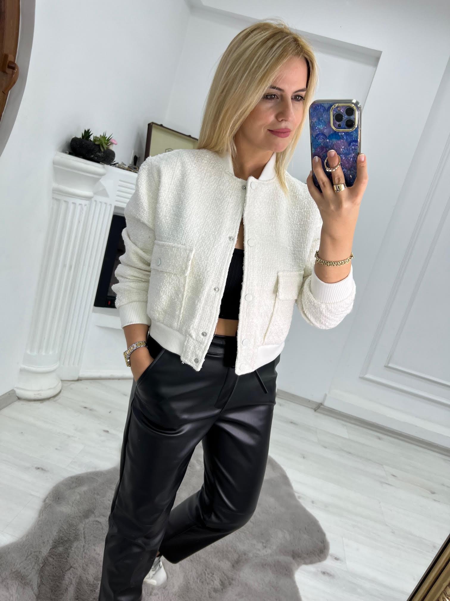 9346 Chanel Ceket BEYAZ