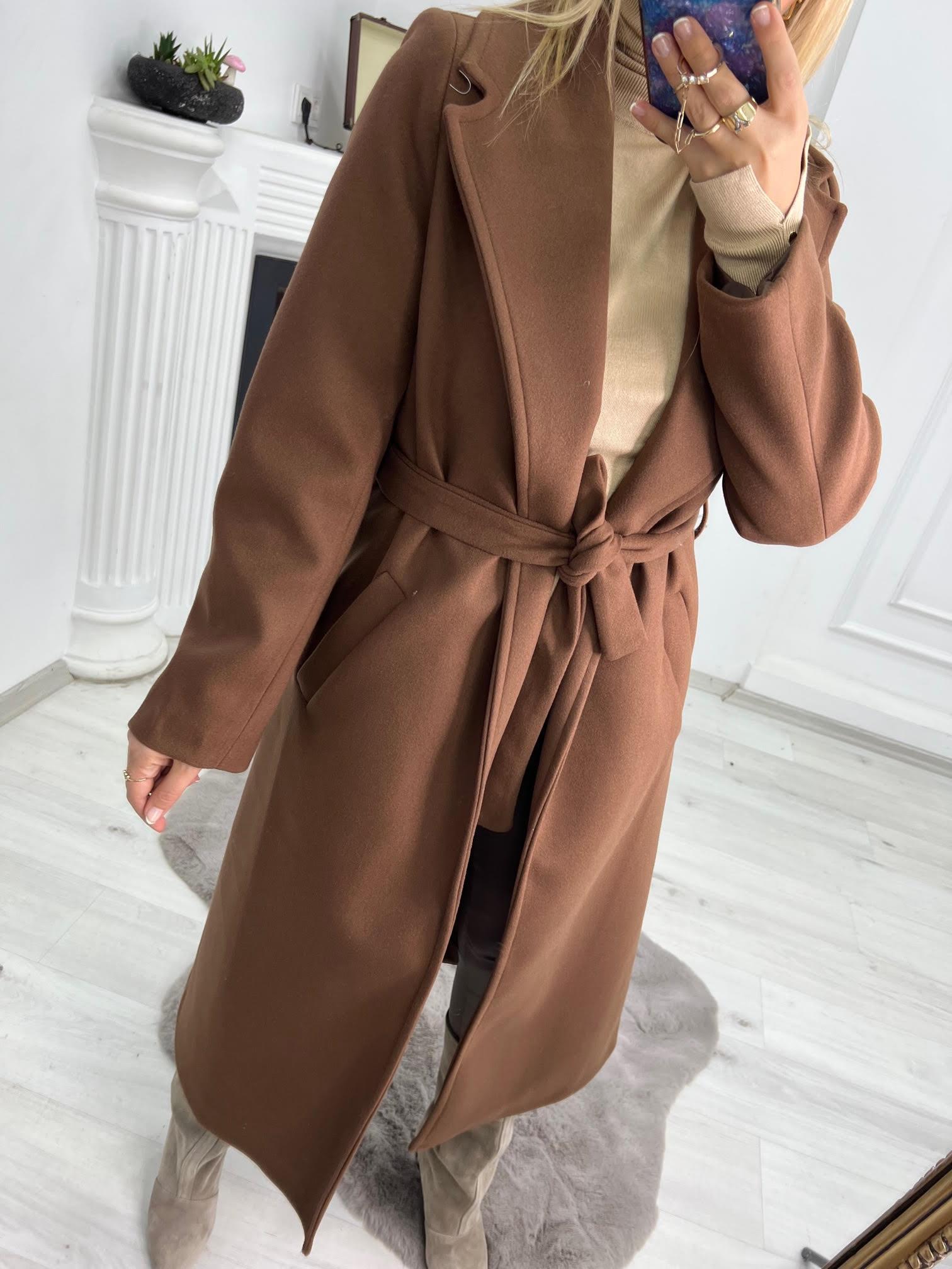 9350 Kaşe Kaban KAHVE