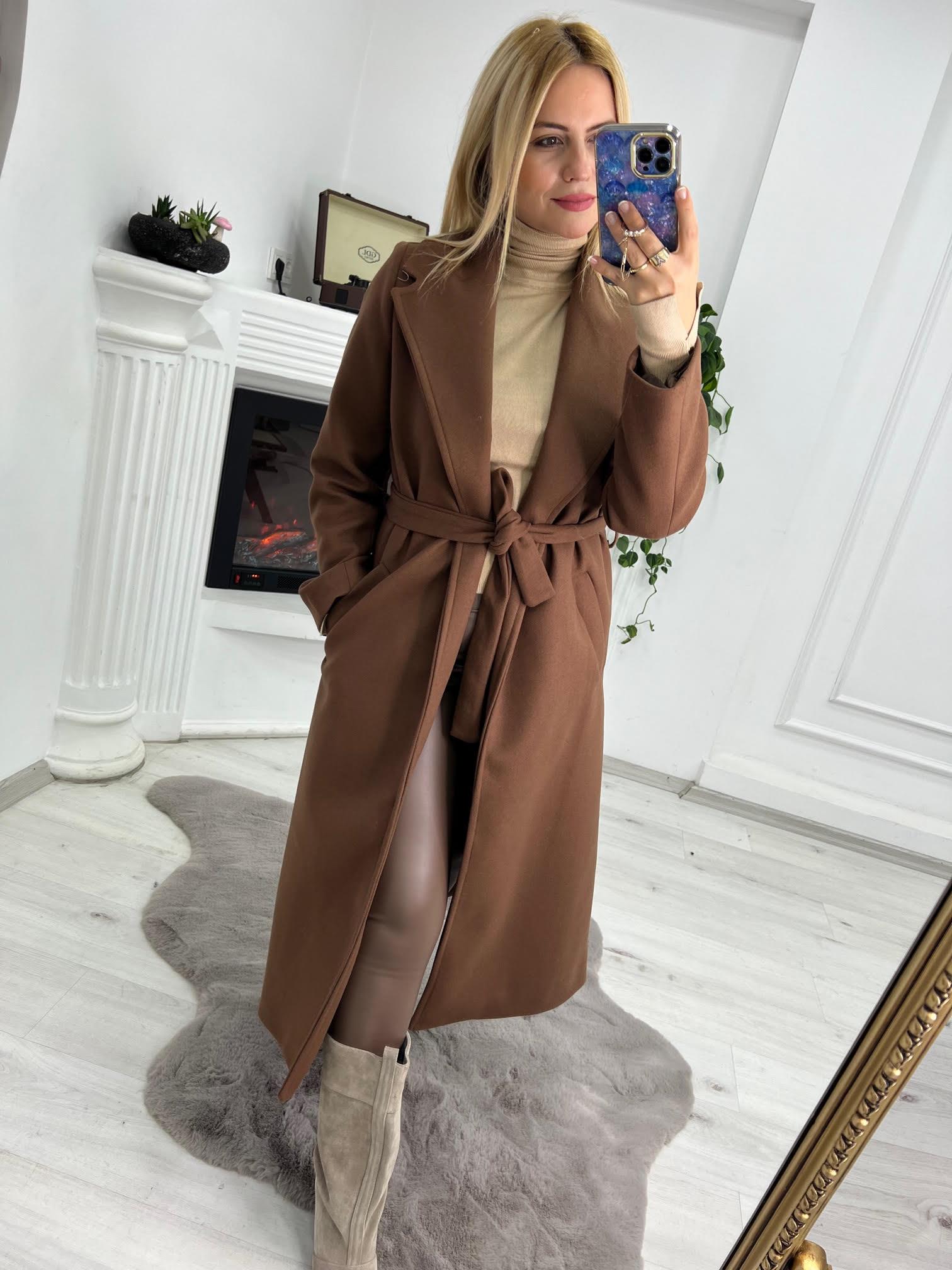 9350 Kaşe Kaban KAHVE