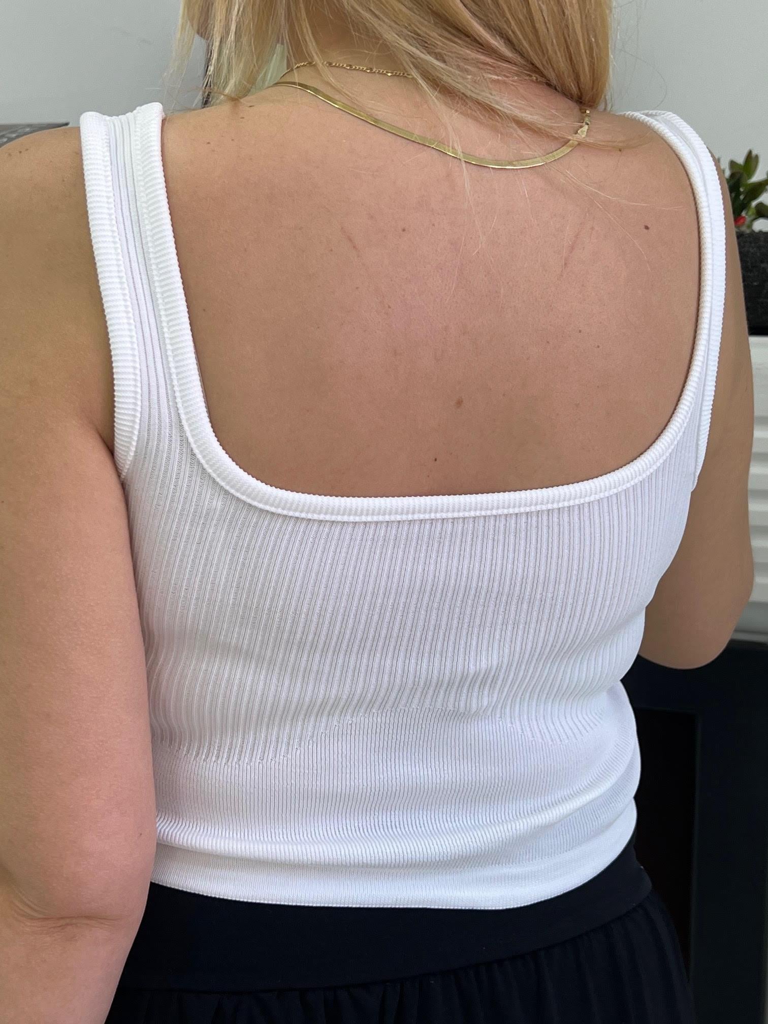 Askılı Crop BEYAZ