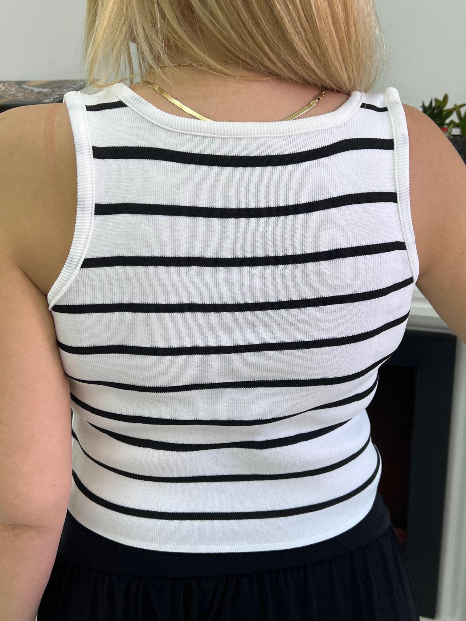 Askılı Crop ÇİZGİLİ